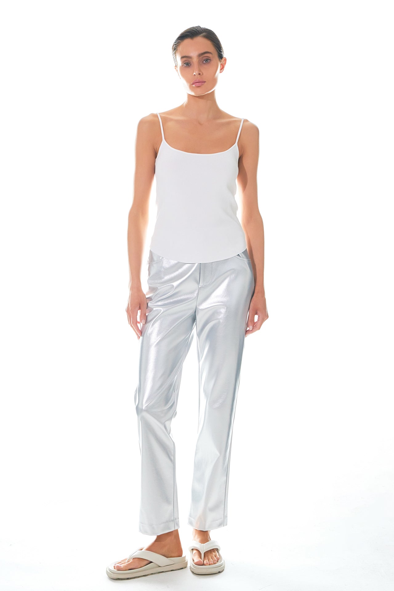GREY LAB - Shiny PU Pants - PANTS available at Objectrare