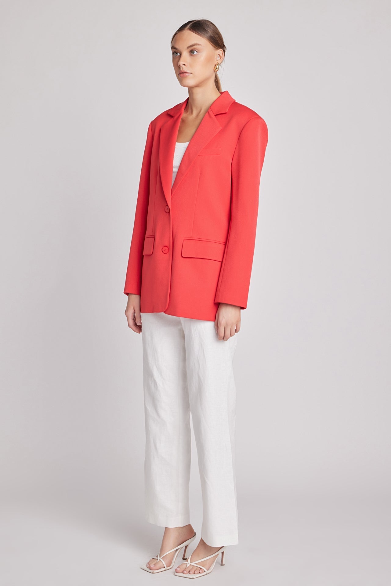 ENDLESS ROSE - Oversized Notched Collar Blazer - BLAZERS available at Objectrare