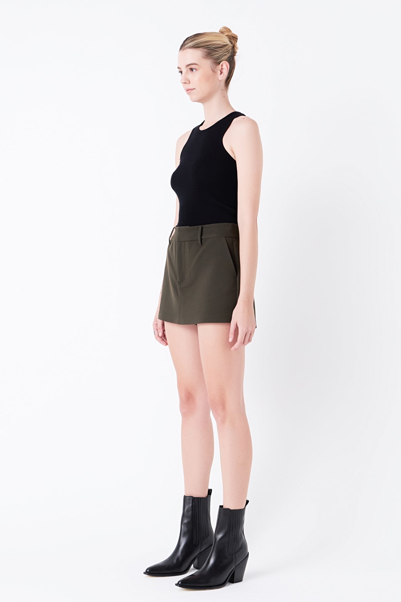 GREY LAB - Low Waisted Mini Skort - SKORTS available at Objectrare