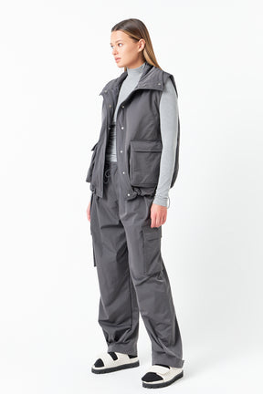 GREY LAB - Snap Button Boxy Vest - JACKETS available at Objectrare