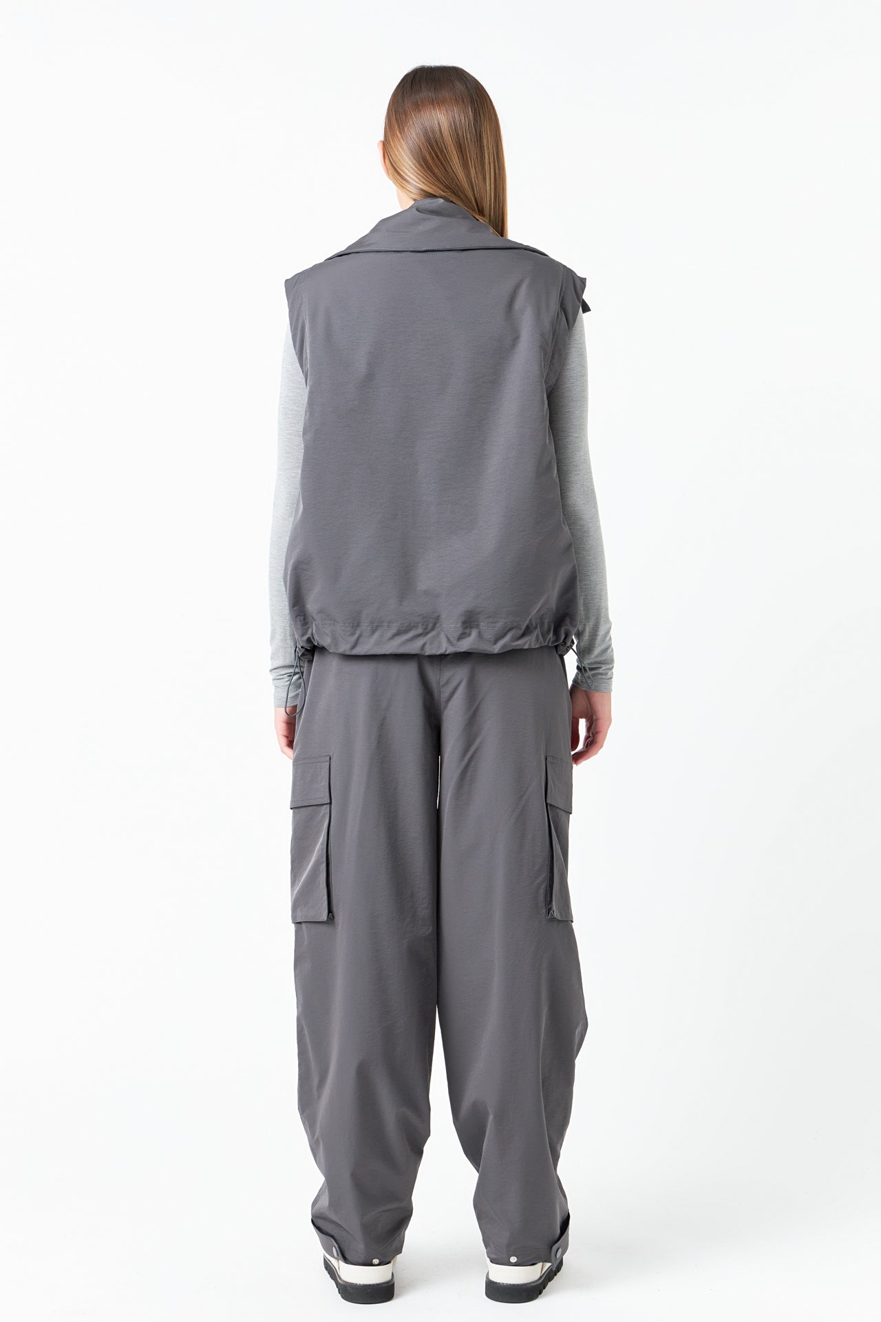 GREY LAB - Snap Button Boxy Vest - VEST available at Objectrare