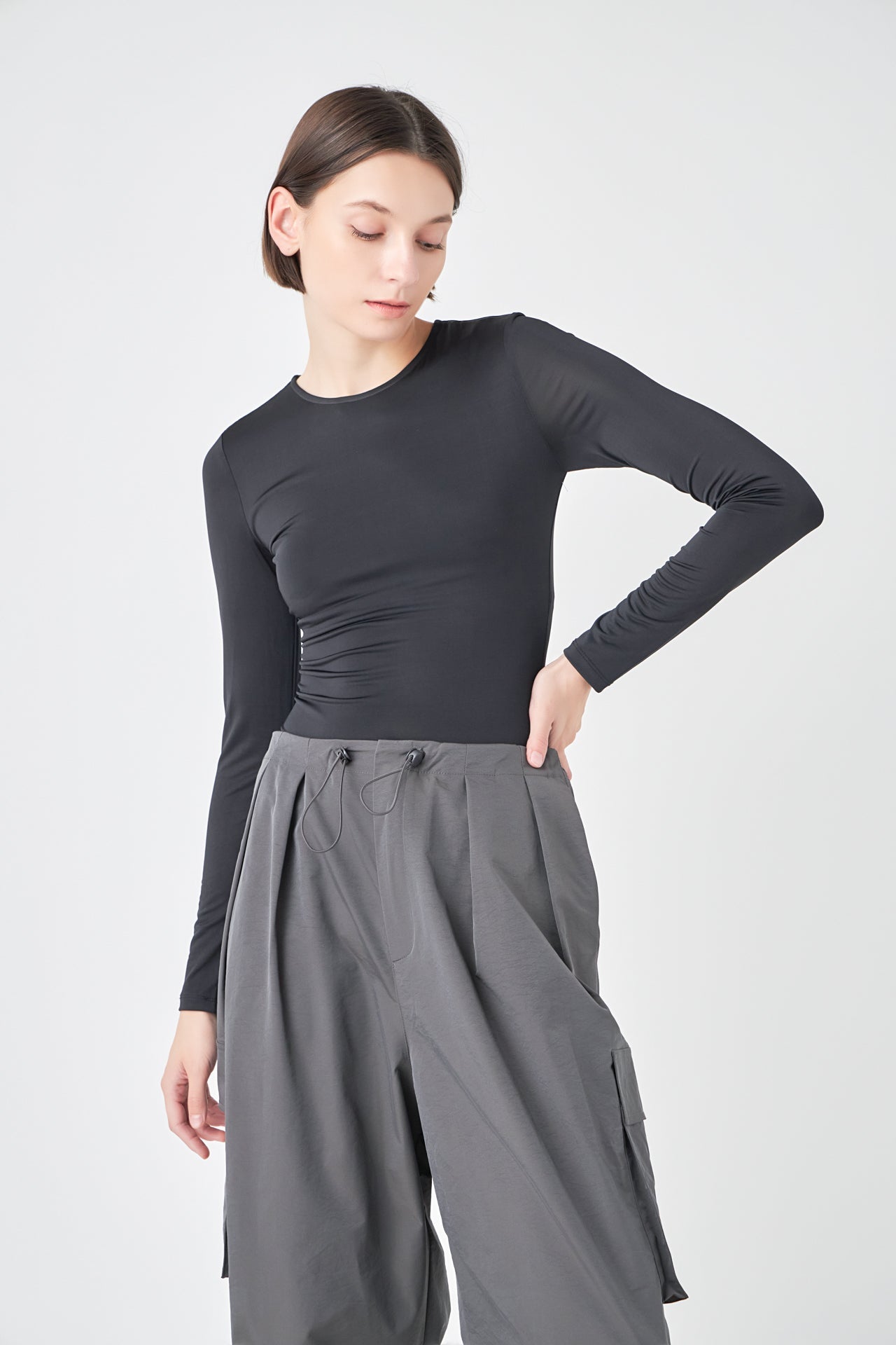 GREY LAB - Low Waisted Pleated Cargo Pants - PANTS available at Objectrare