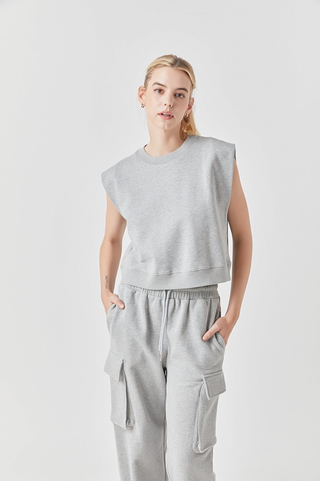 GREY LAB - Flap Pocket Wide Sweatpants - PANTS available at Objectrare