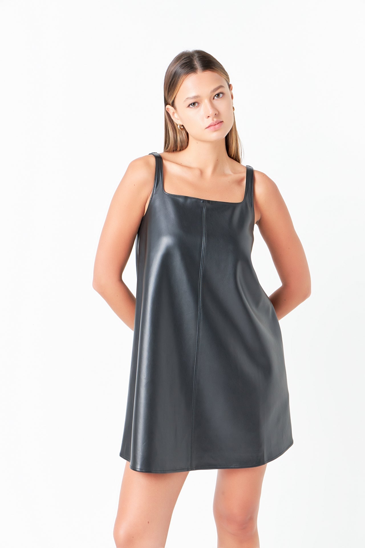 GREY LAB - Square Neck A-Line Mini Dress - DRESSES available at Objectrare