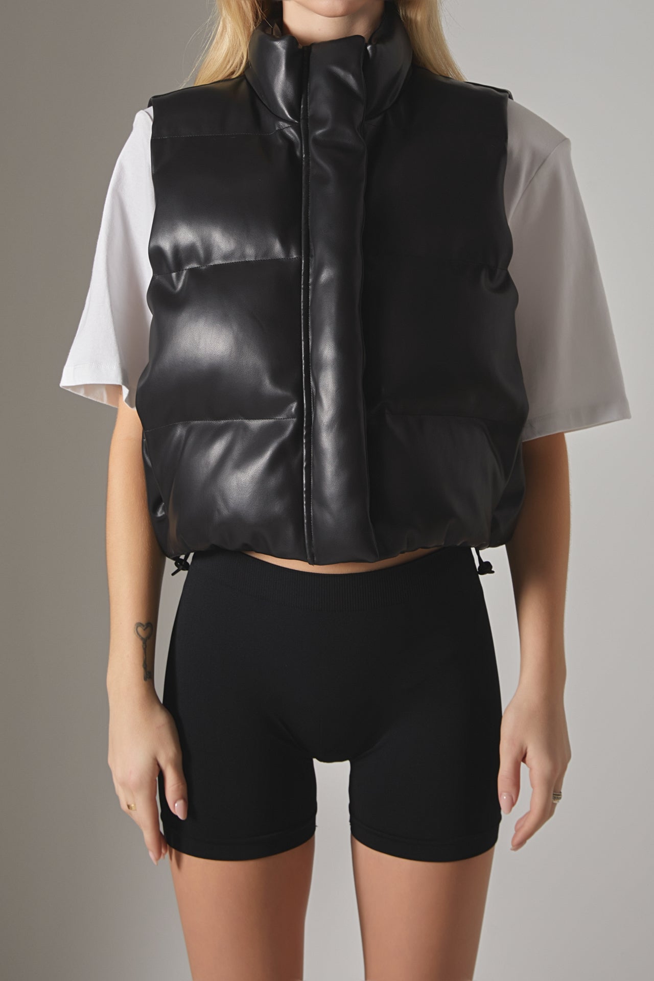 GREY LAB - Puffer Cropped Vest - VEST available at Objectrare