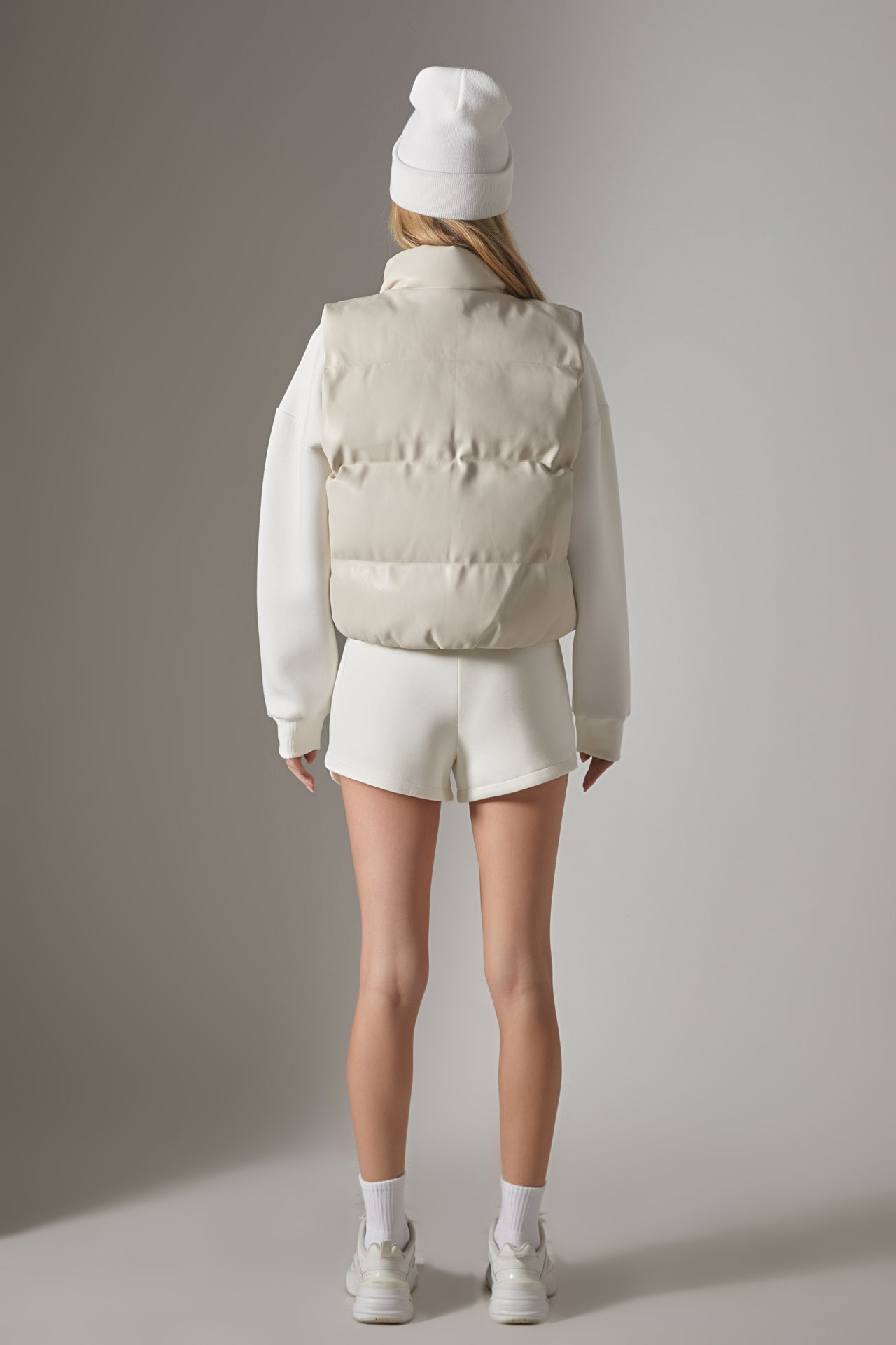 GREY LAB - Puffer Cropped Vest - VEST available at Objectrare
