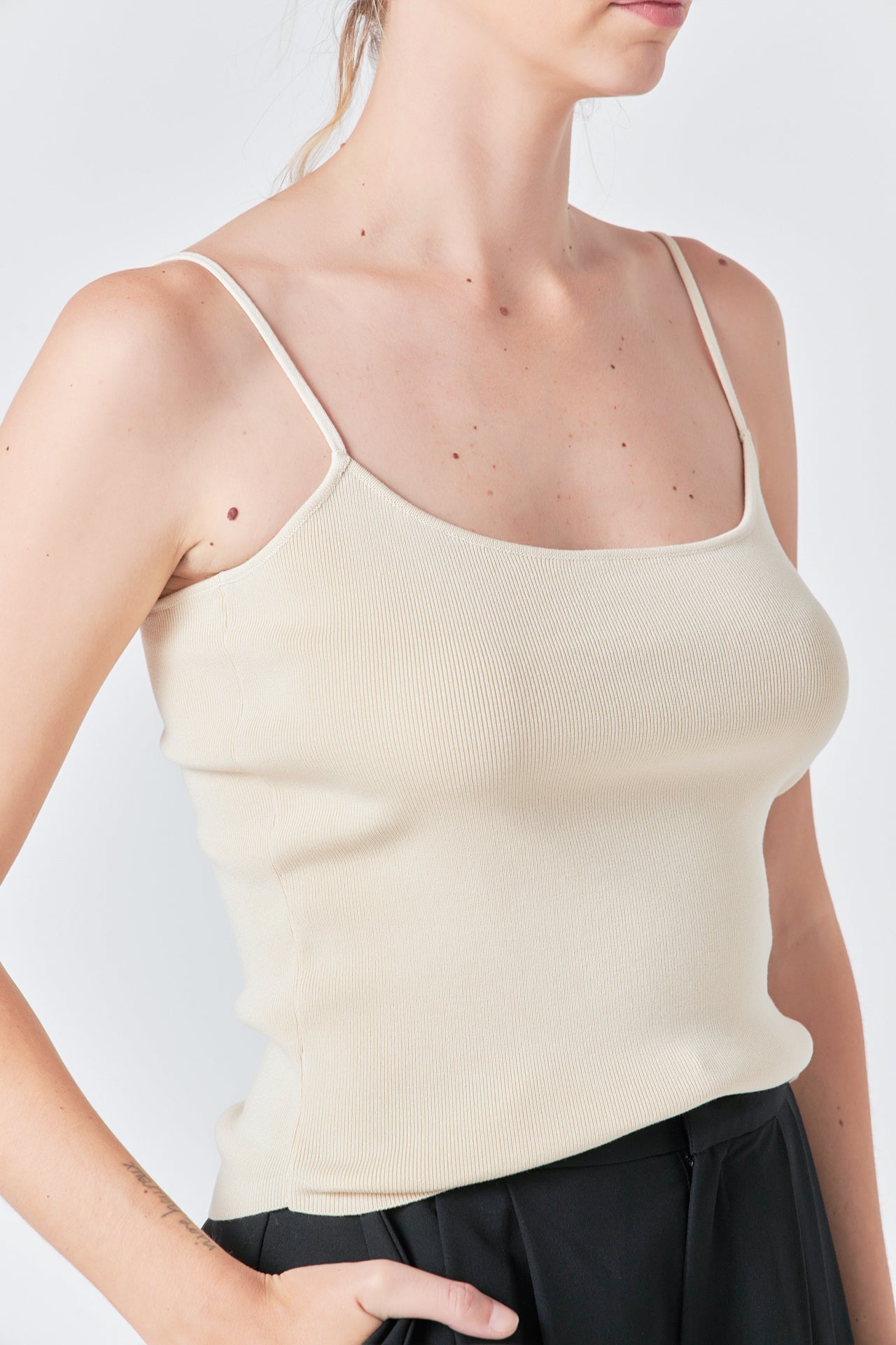 GREY LAB - Round Hem Knit Tank Top - TOPS available at Objectrare