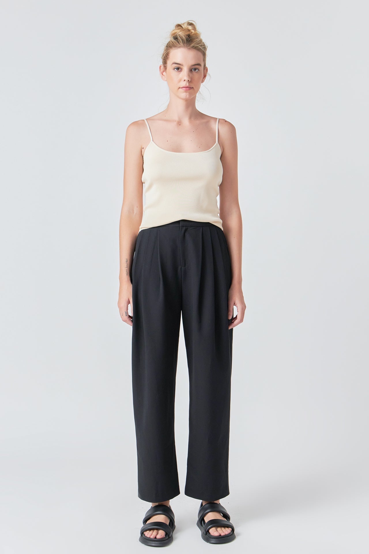 GREY LAB - Round Hem Knit Tank Top - TOPS available at Objectrare