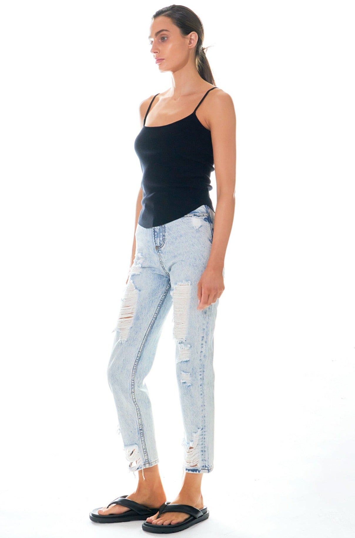 GREY LAB - Round Hem Knit Tank Top - TOPS available at Objectrare