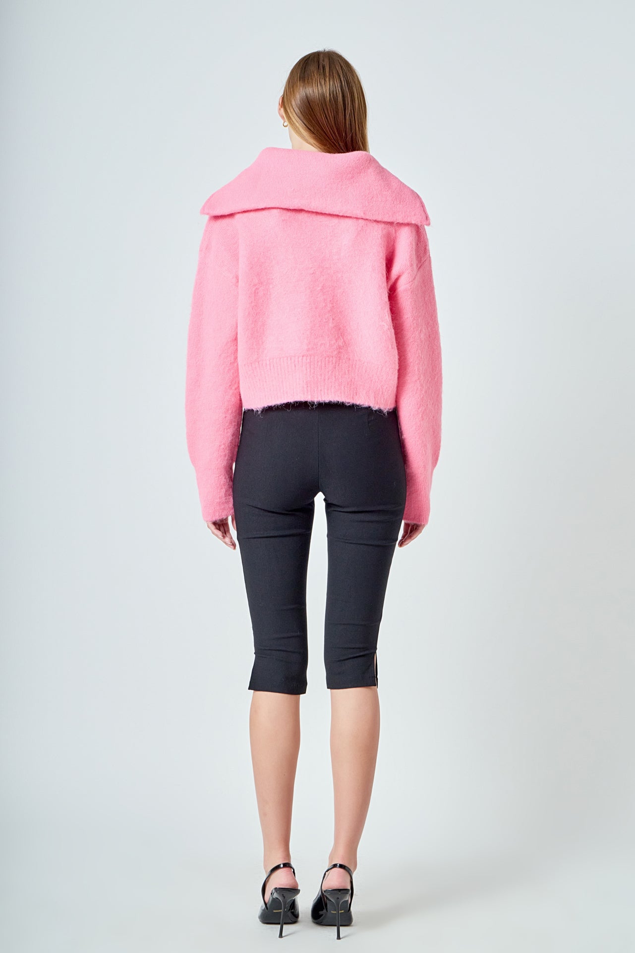 ENDLESS ROSE - Oversize Collar Knit Jacket - JACKETS available at Objectrare
