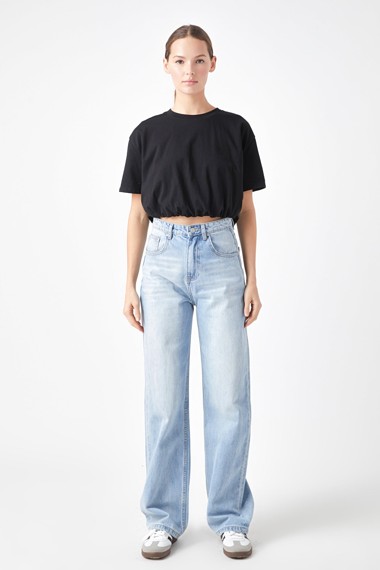 GREY LAB - Cropped Top with Elastic Band - TOPS available at Objectrare