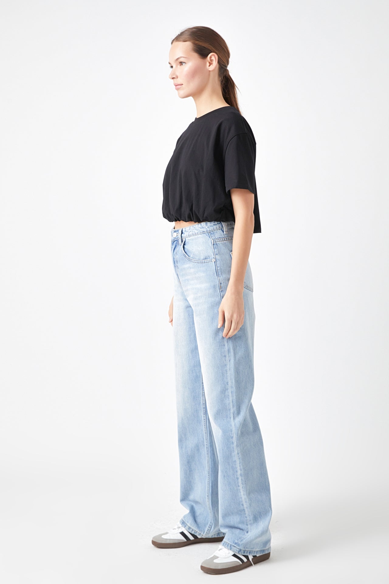 GREY LAB - Cropped Top with Elastic Band - TOPS available at Objectrare