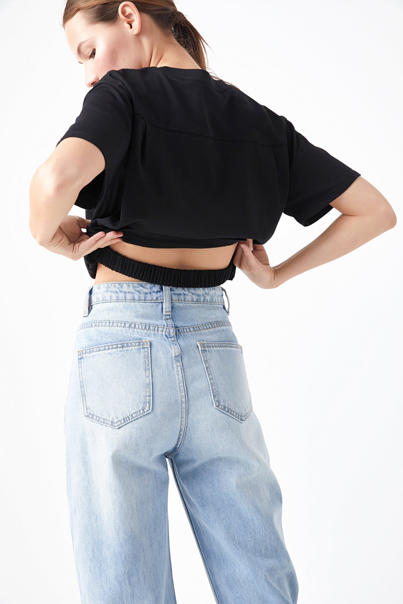 GREY LAB - Cropped Top with Elastic Band - TOPS available at Objectrare