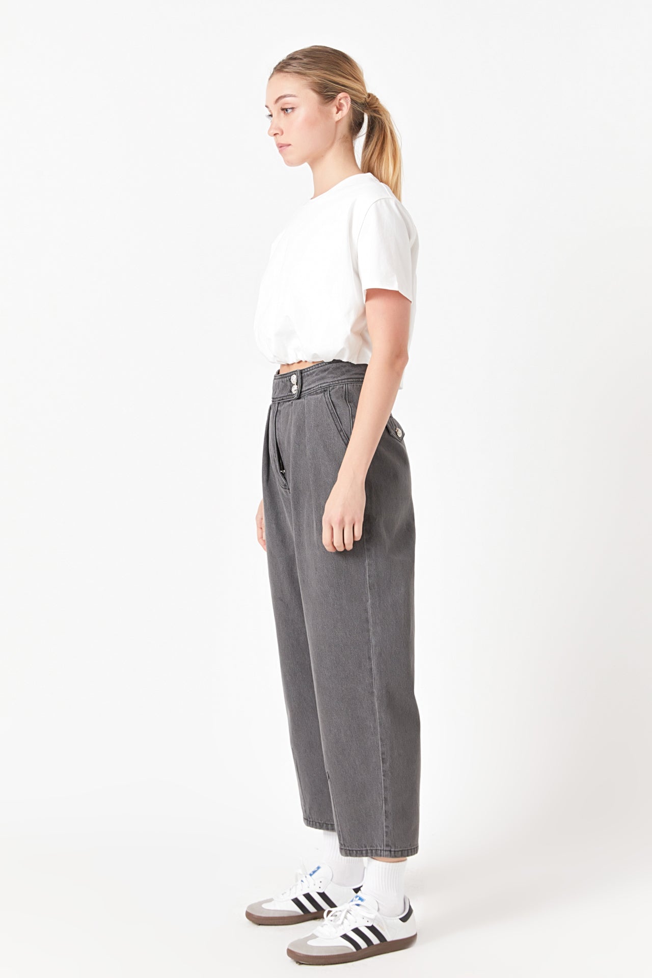 GREY LAB - Cropped Top with Elastic Band - TOPS available at Objectrare