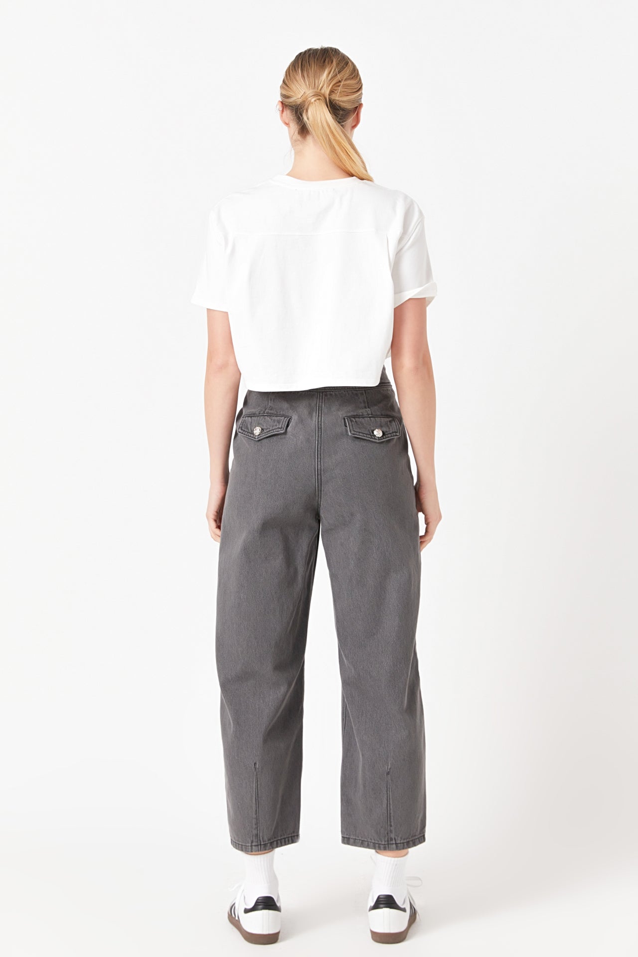 GREY LAB - Cropped Top with Elastic Band - TOPS available at Objectrare