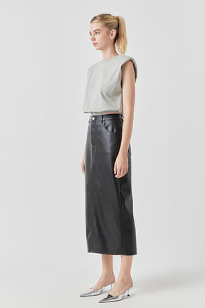 GREY LAB - Open Back Cropped Top - TOPS available at Objectrare