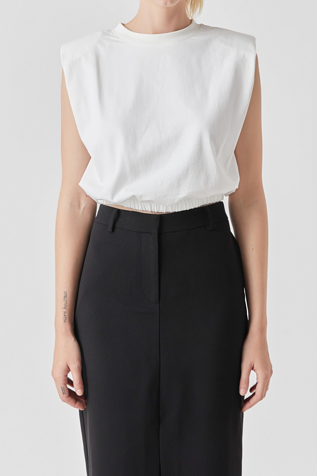 GREY LAB - Open Back Cropped Top - TOPS available at Objectrare
