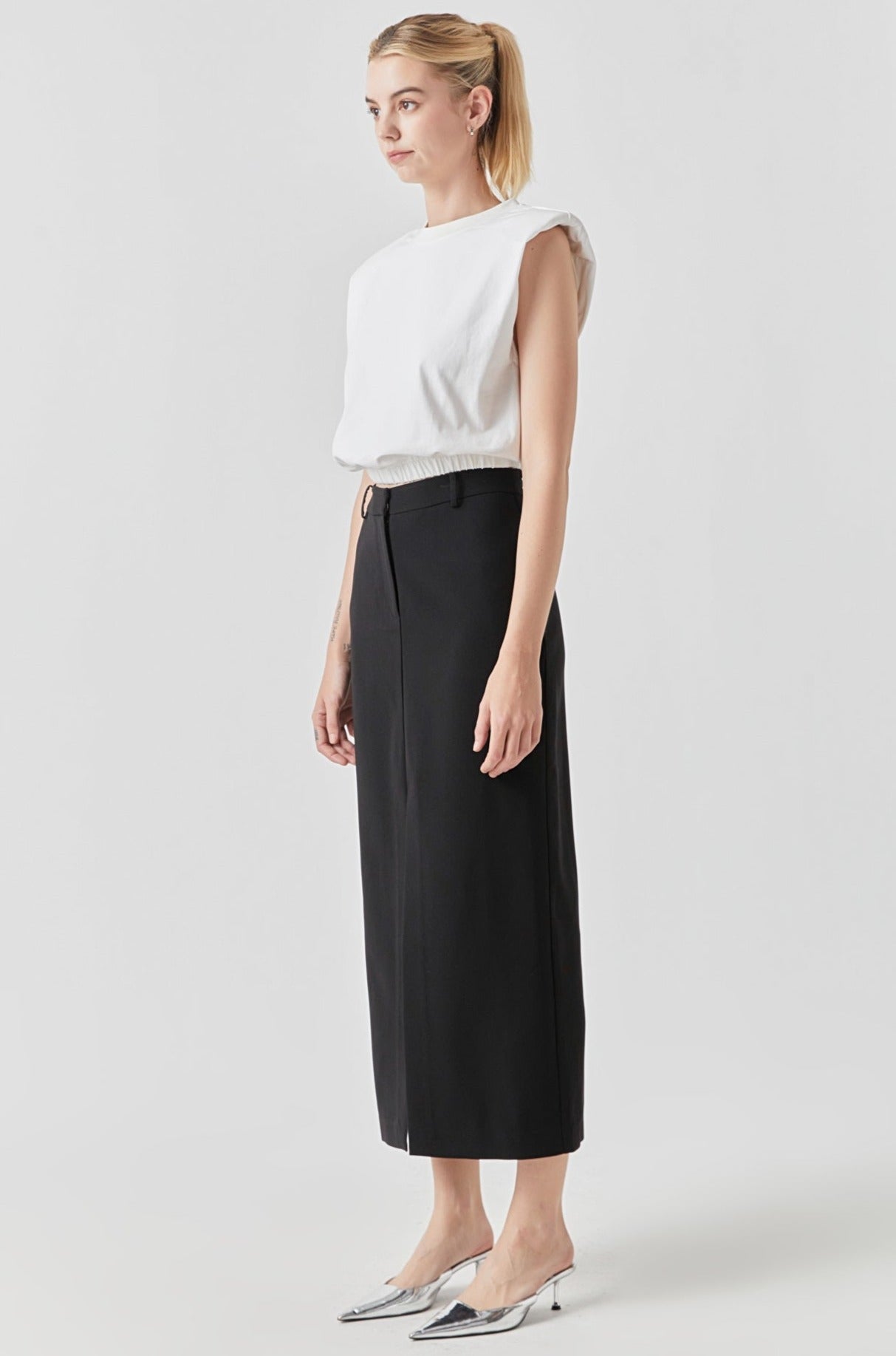 GREY LAB - Open Back Cropped Top - TOPS available at Objectrare