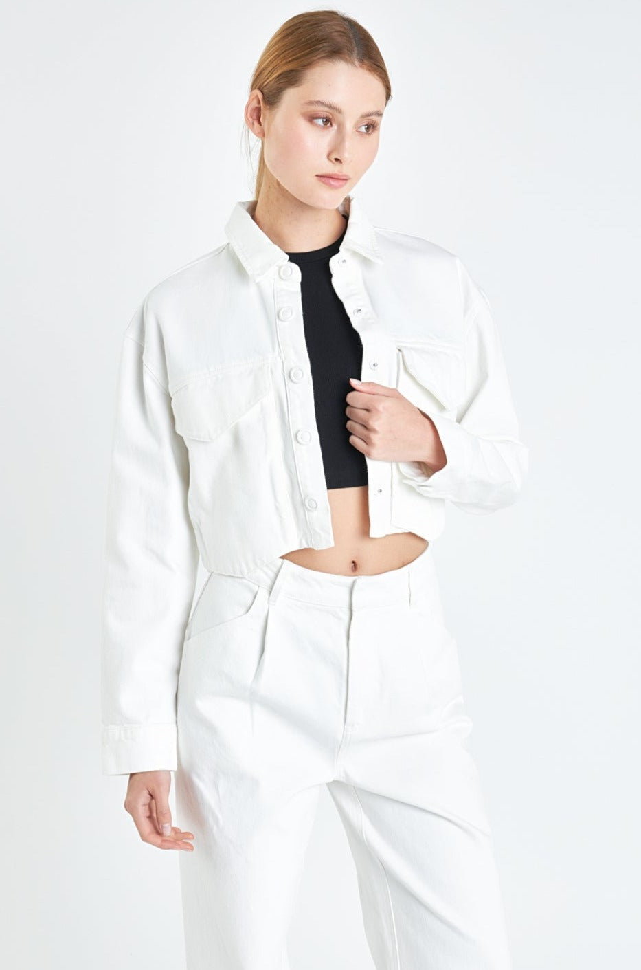 GREY LAB - Oversize Pocket Cropped Jacket - JACKETS available at Objectrare