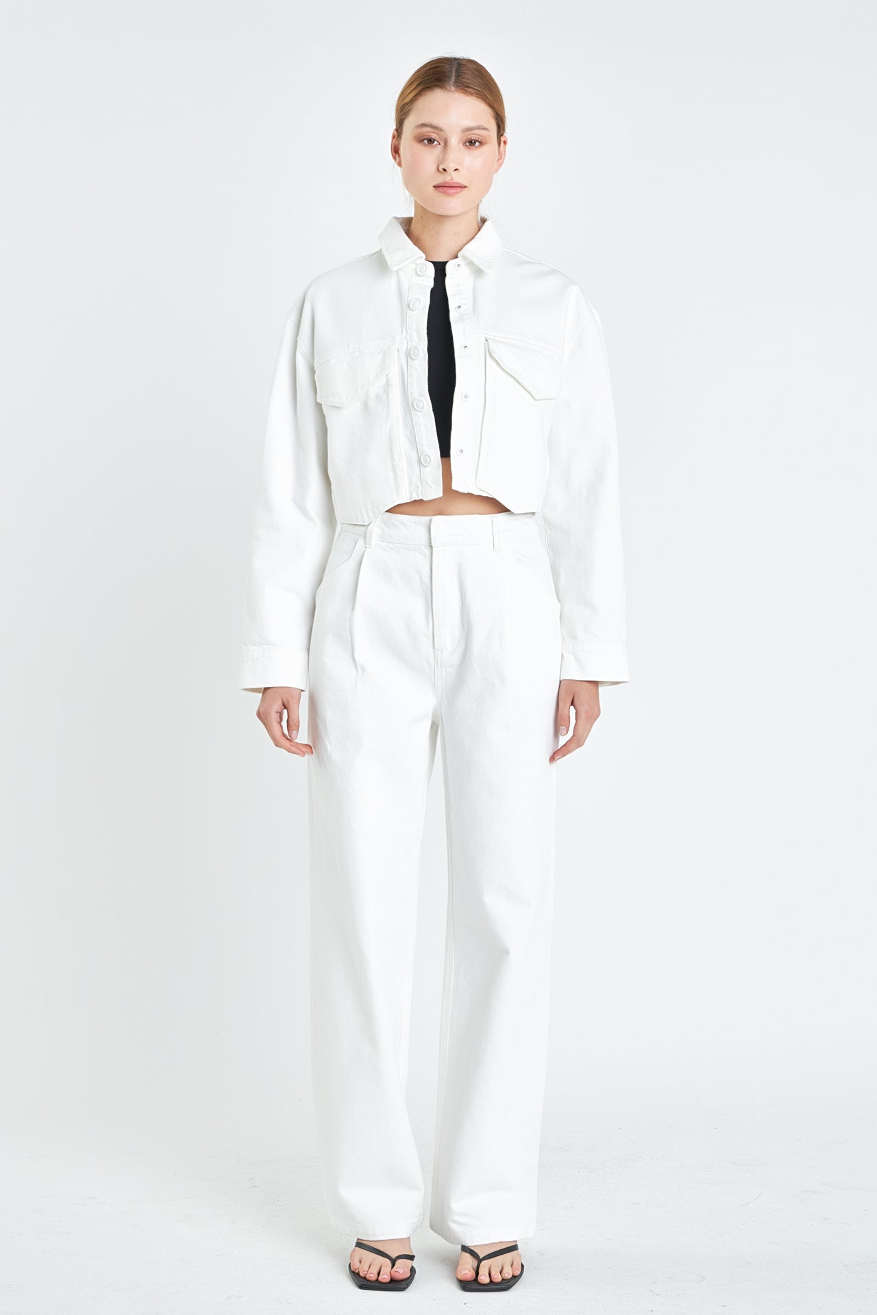 GREY LAB - Oversize Pocket Cropped Jacket - JACKETS available at Objectrare