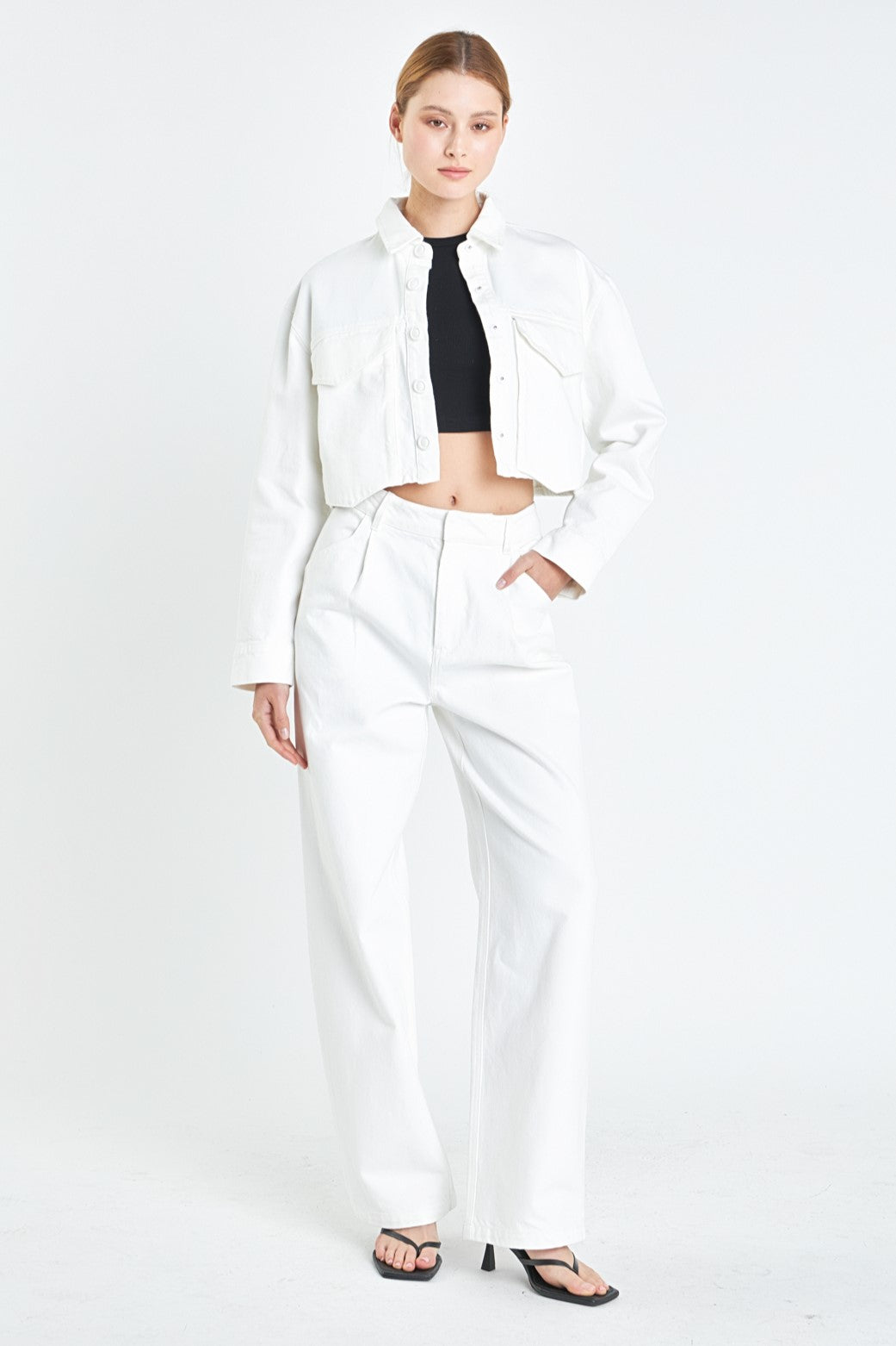 GREY LAB - Oversize Pocket Cropped Jacket - JACKETS available at Objectrare