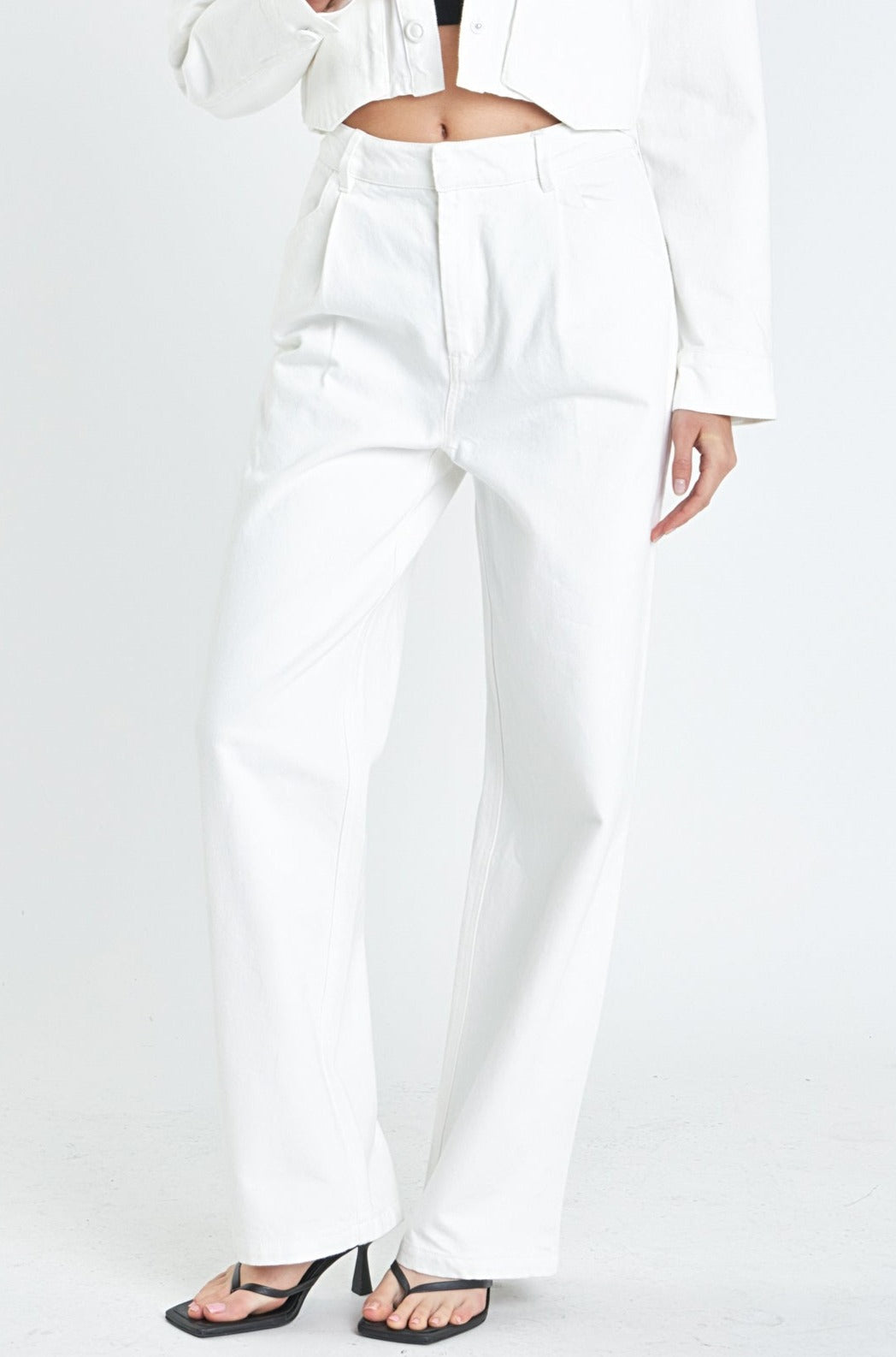 GREY LAB - Wide Leg High Waisted Pants - PANTS available at Objectrare