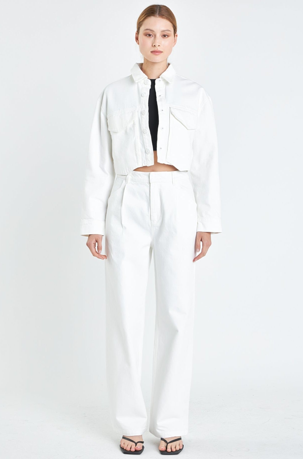 GREY LAB - Wide Leg High Waisted Pants - PANTS available at Objectrare