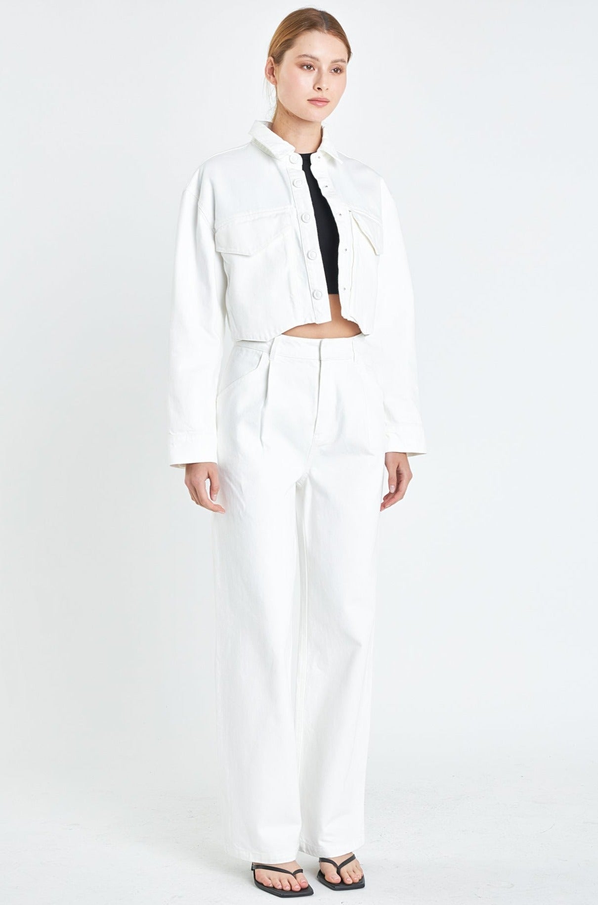 GREY LAB - Wide Leg High Waisted Pants - PANTS available at Objectrare
