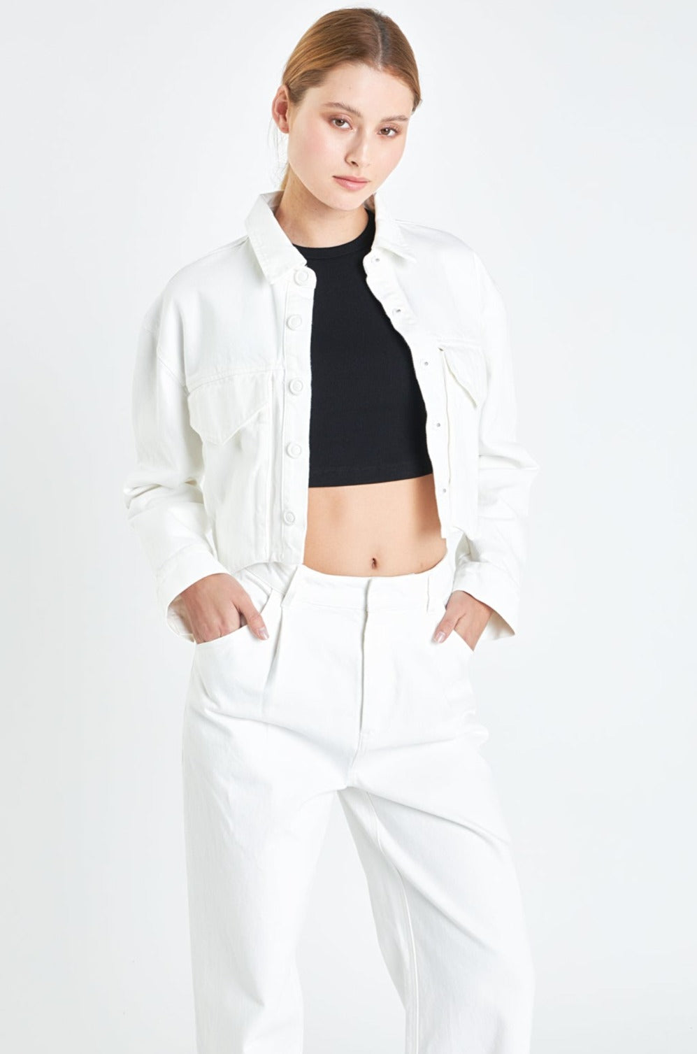 GREY LAB - Wide Leg High Waisted Pants - PANTS available at Objectrare