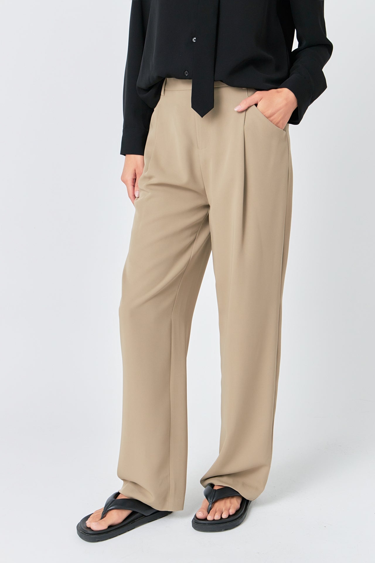 GREY LAB - Wide Leg High Waisted Trouser - PANTS available at Objectrare