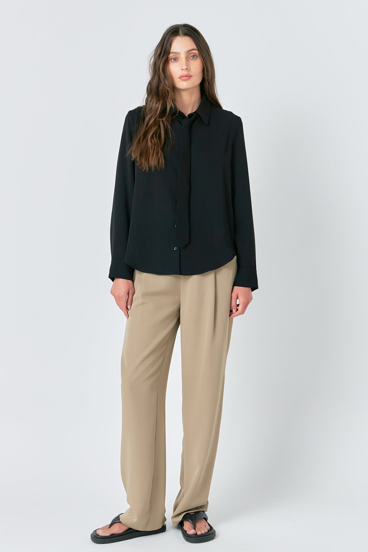 GREY LAB - Wide Leg High Waisted Trouser - PANTS available at Objectrare
