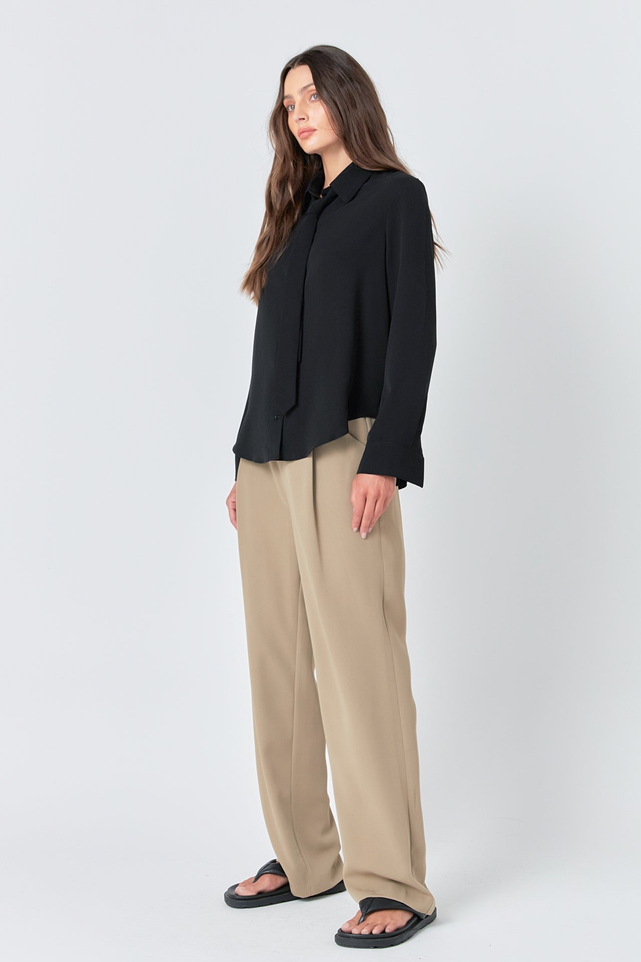 GREY LAB - Wide Leg High Waisted Trouser - PANTS available at Objectrare