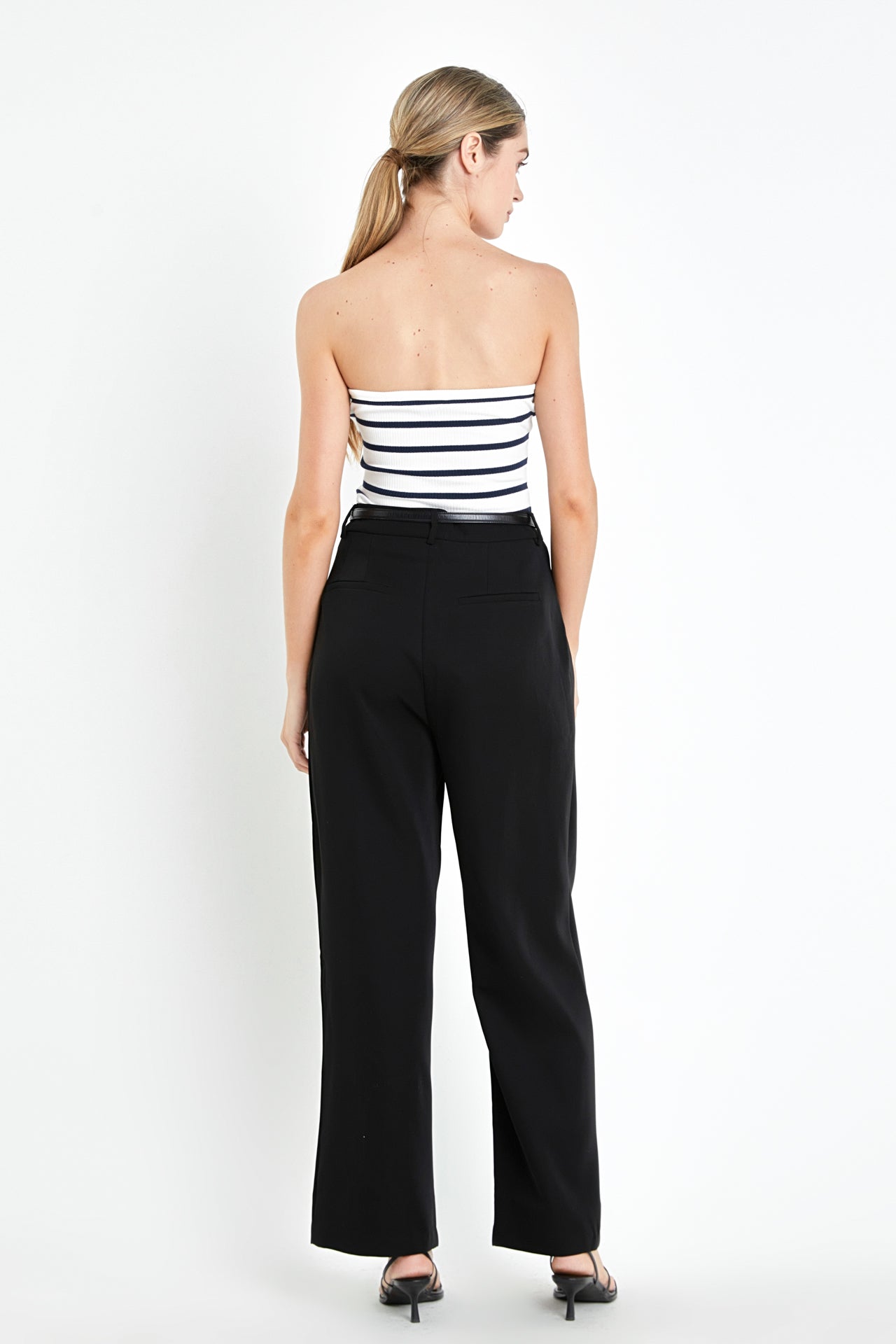 ENGLISH FACTORY - Strapless Striped Knit Top - TOPS available at Objectrare