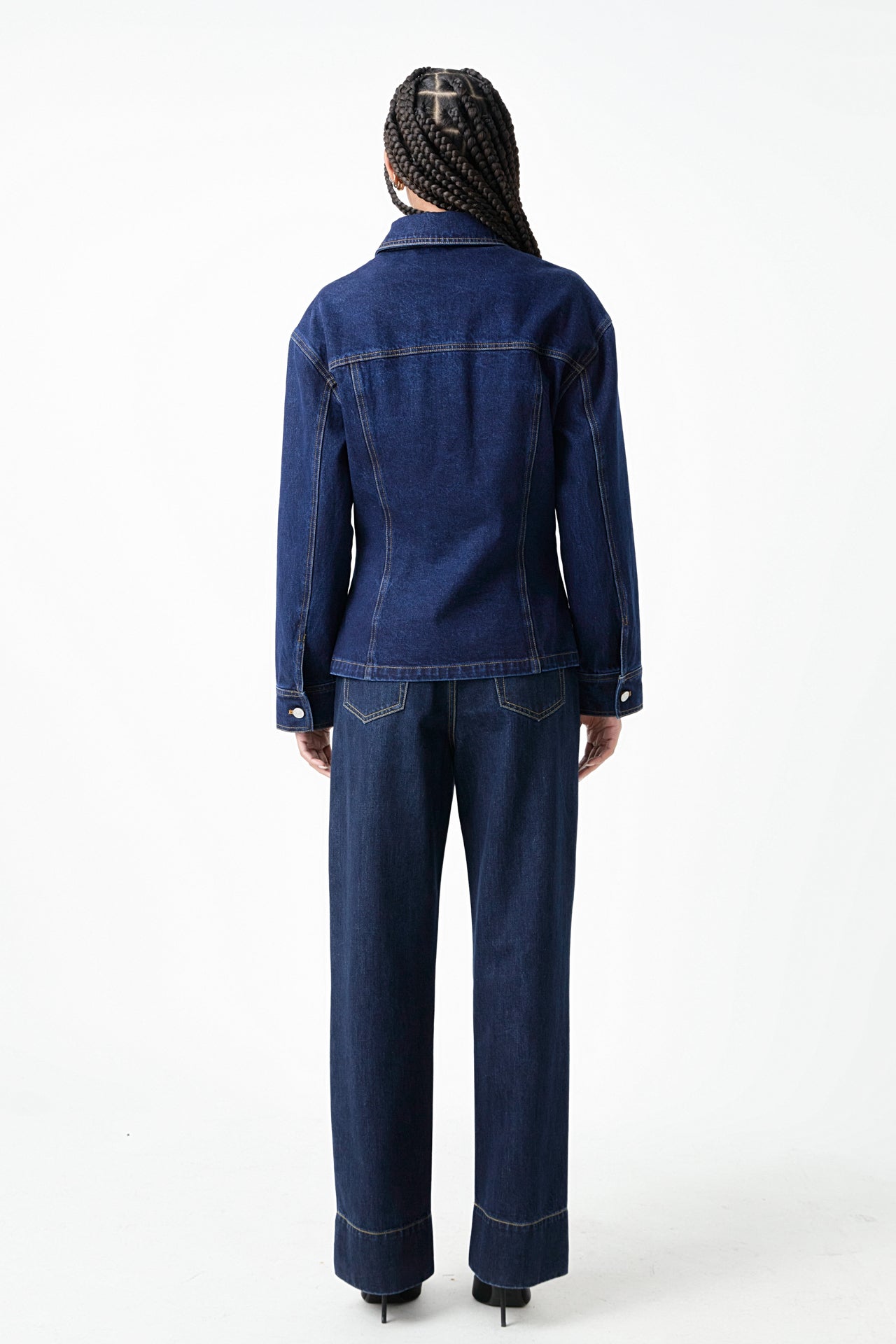 GREY LAB - Waist Fitted Denim Jacket - JACKETS available at Objectrare