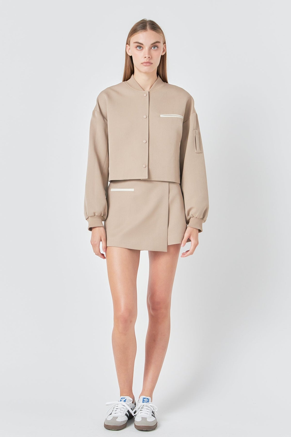 GREY LAB - Cropped Bomber Jacket - JACKETS available at Objectrare