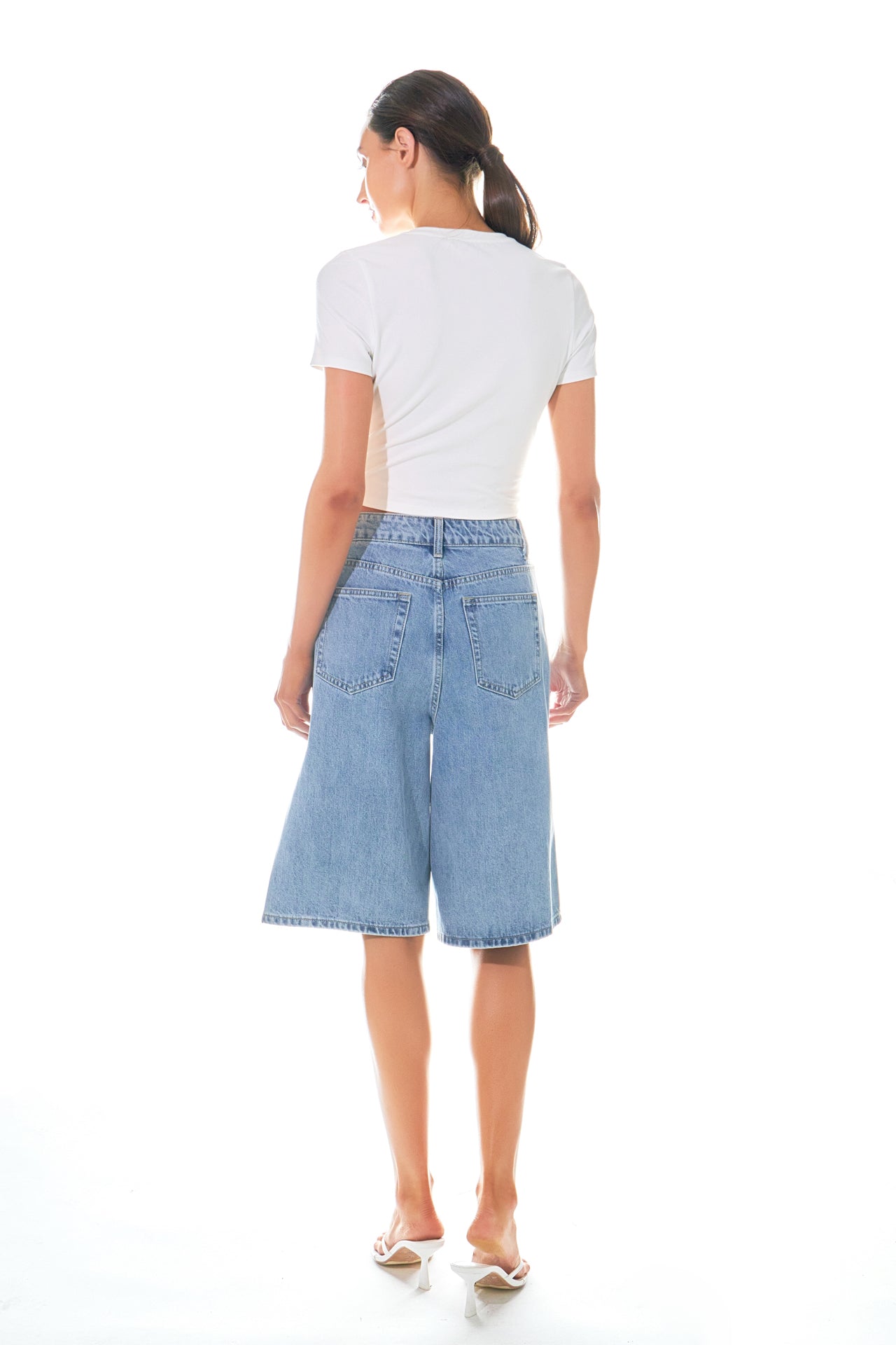 GREY LAB - Cropped Bustier Short Sleeve T Shirt - T-SHIRTS available at Objectrare