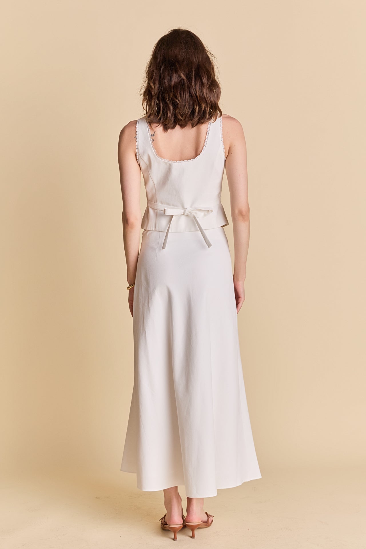 ENDLESS ROSE - Lace Trim Linen Top - TOPS available at Objectrare
