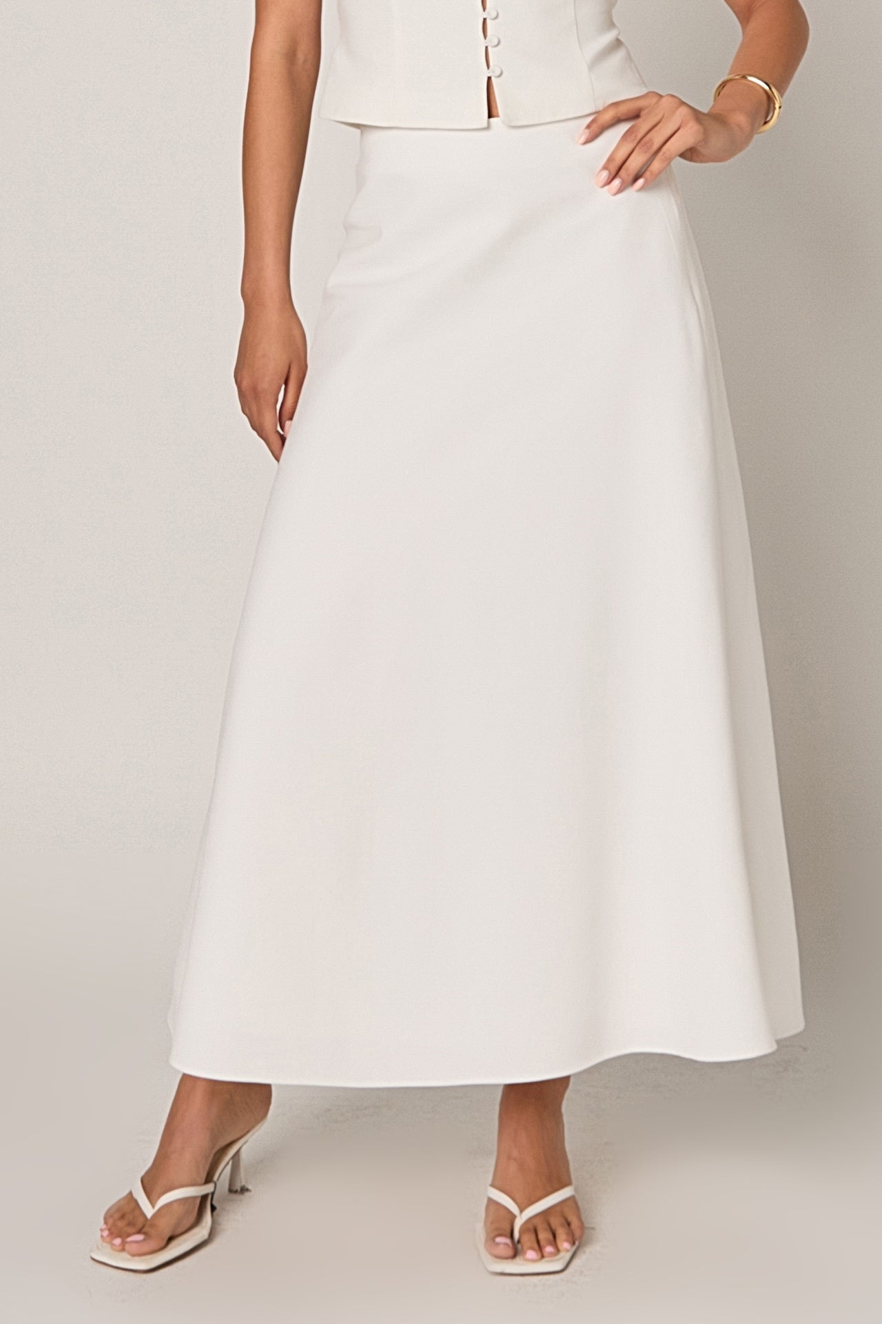 ENDLESS ROSE - Linen Maxi Skirt - SKIRTS available at Objectrare