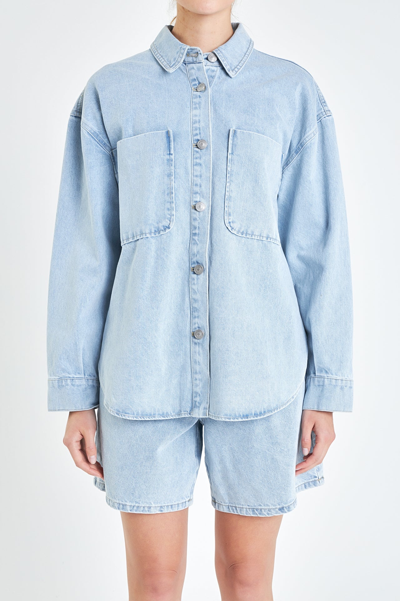GREY LAB - Denim Pocket Shirt - TOPS available at Objectrare