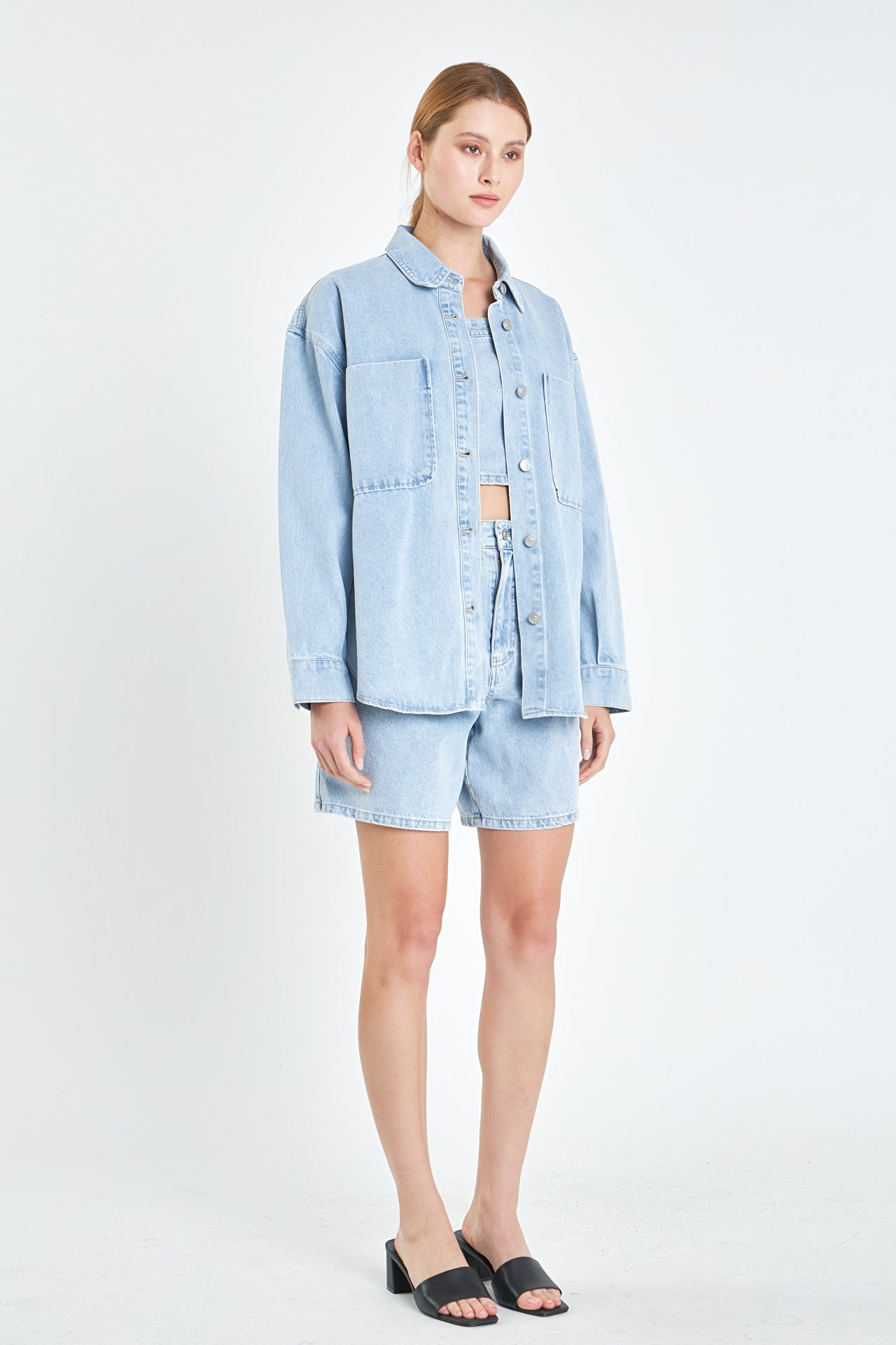 GREY LAB - Denim Pocket Shirt - TOPS available at Objectrare