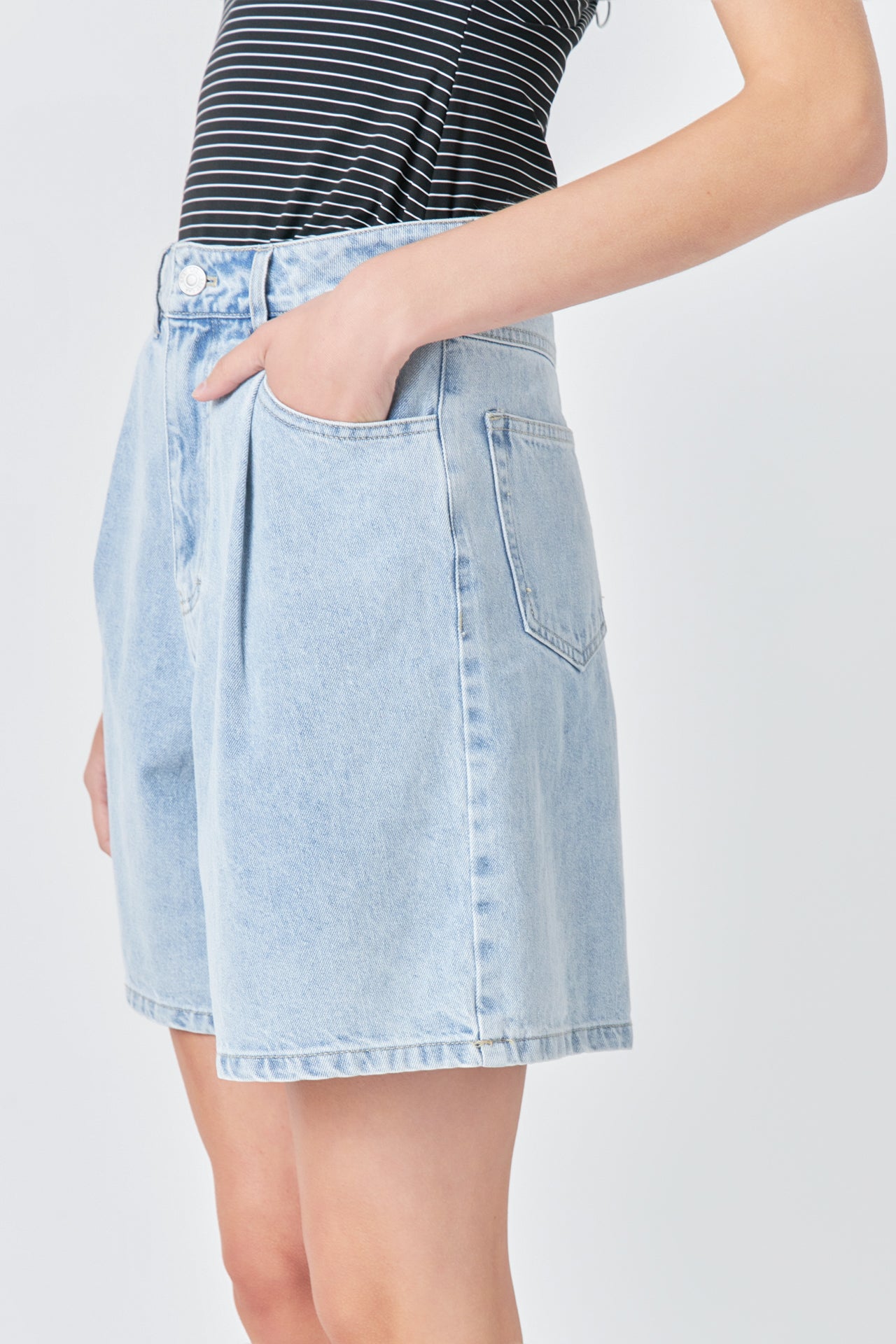GREY LAB - Denim Wide Short - SHORTS available at Objectrare