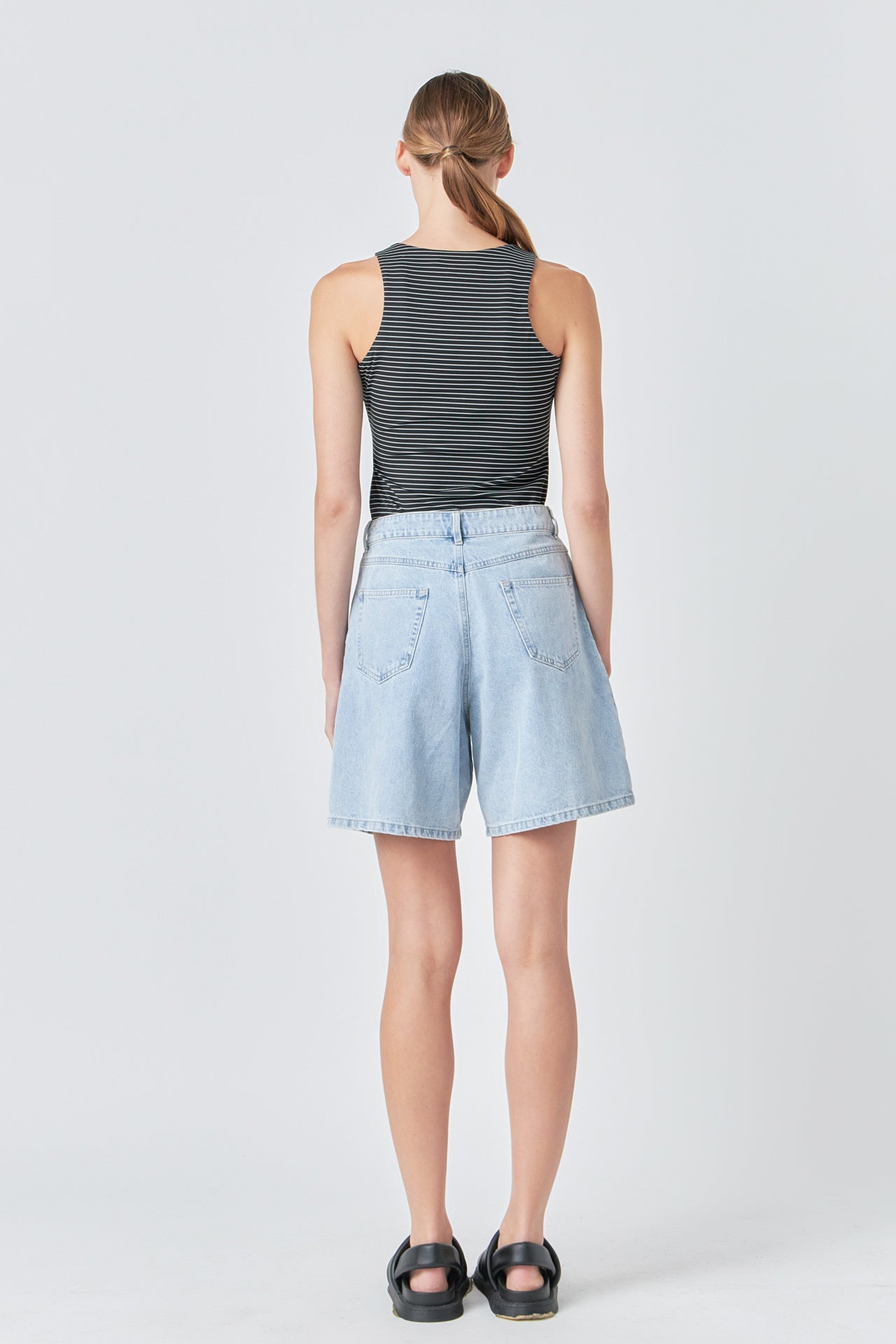 GREY LAB - Denim Wide Short - SHORTS available at Objectrare