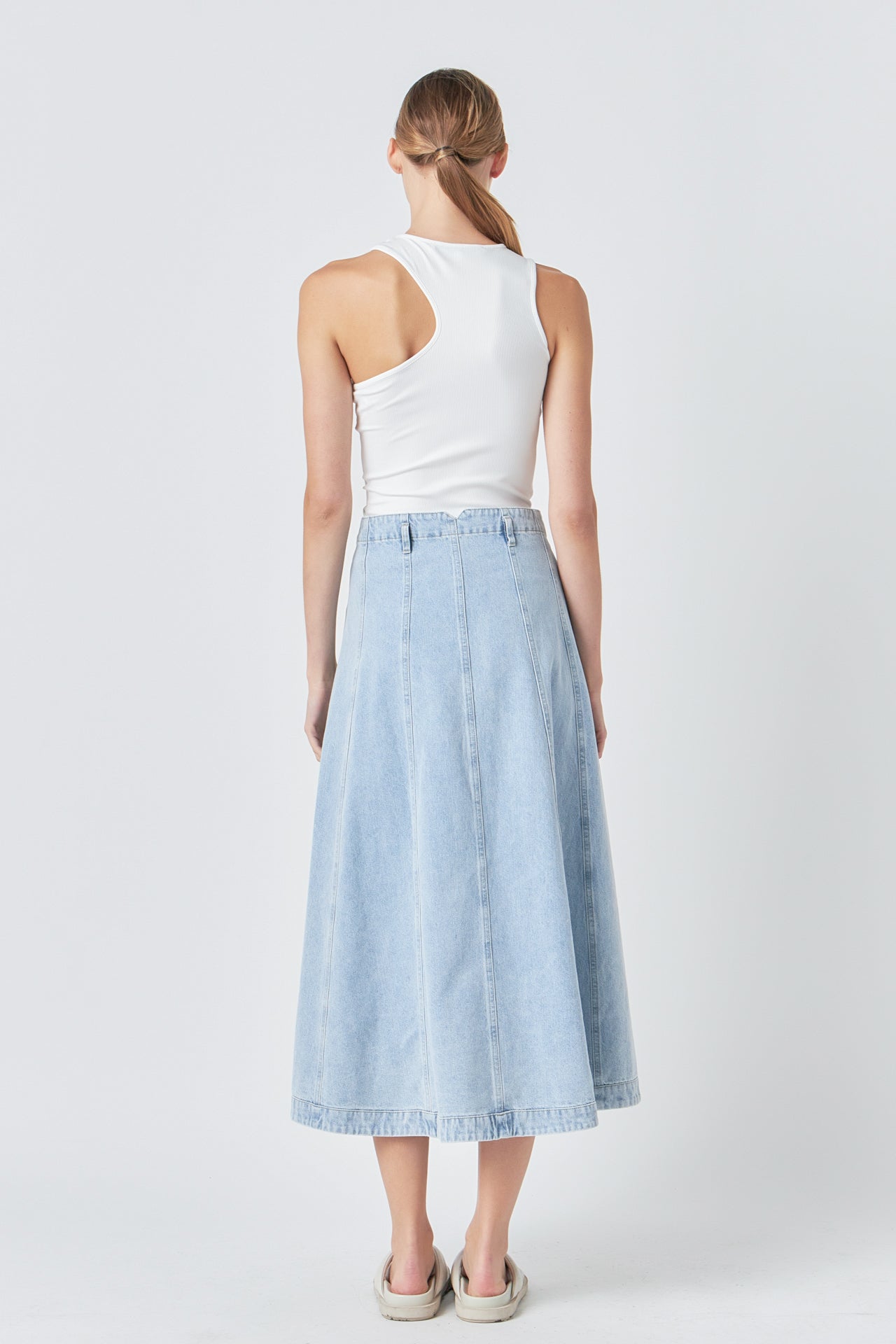 GREY LAB - Denim Maxi Skirt - SKIRTS available at Objectrare