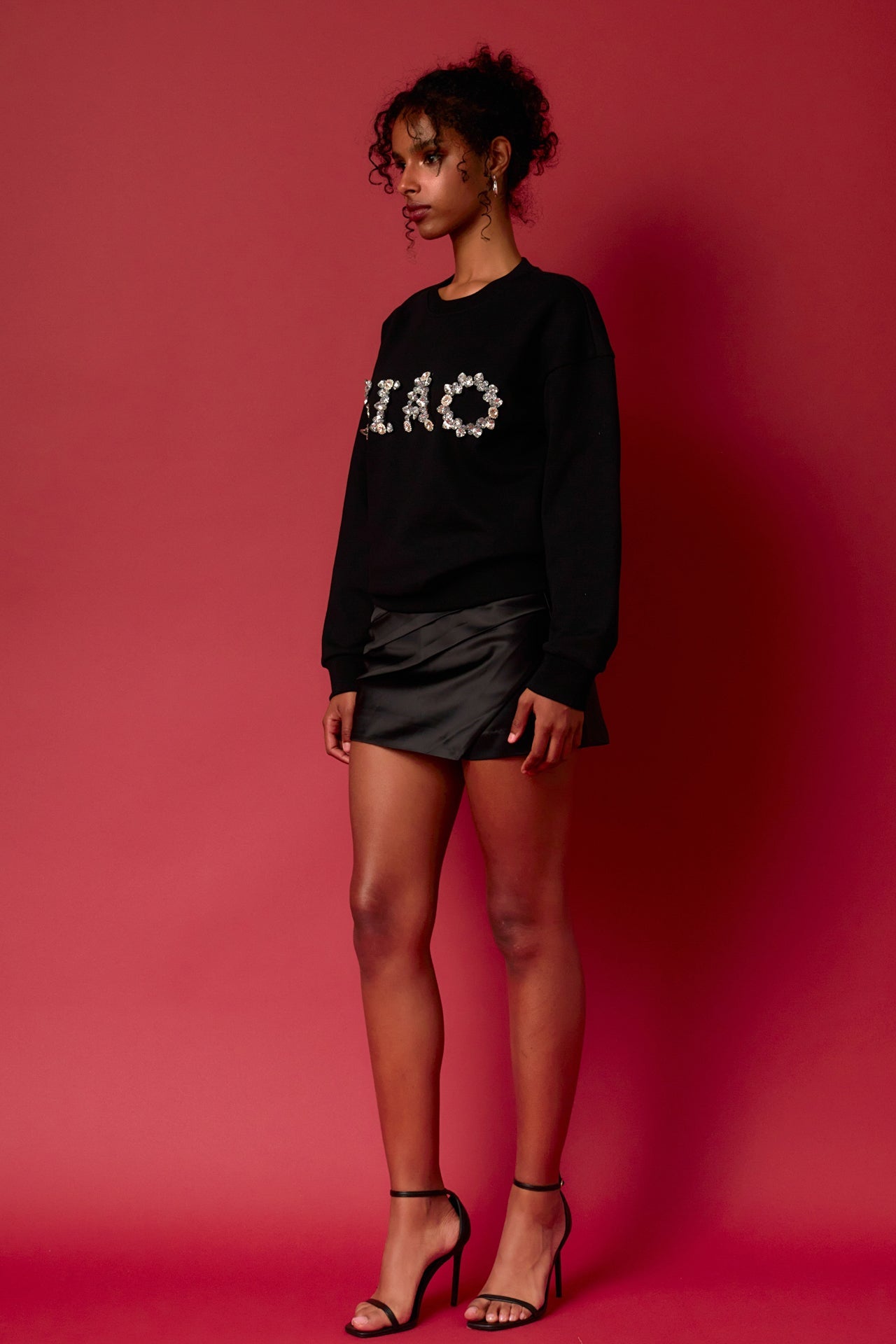 ENDLESS ROSE - Letter Patch Sweatshirt - TOPS available at Objectrare