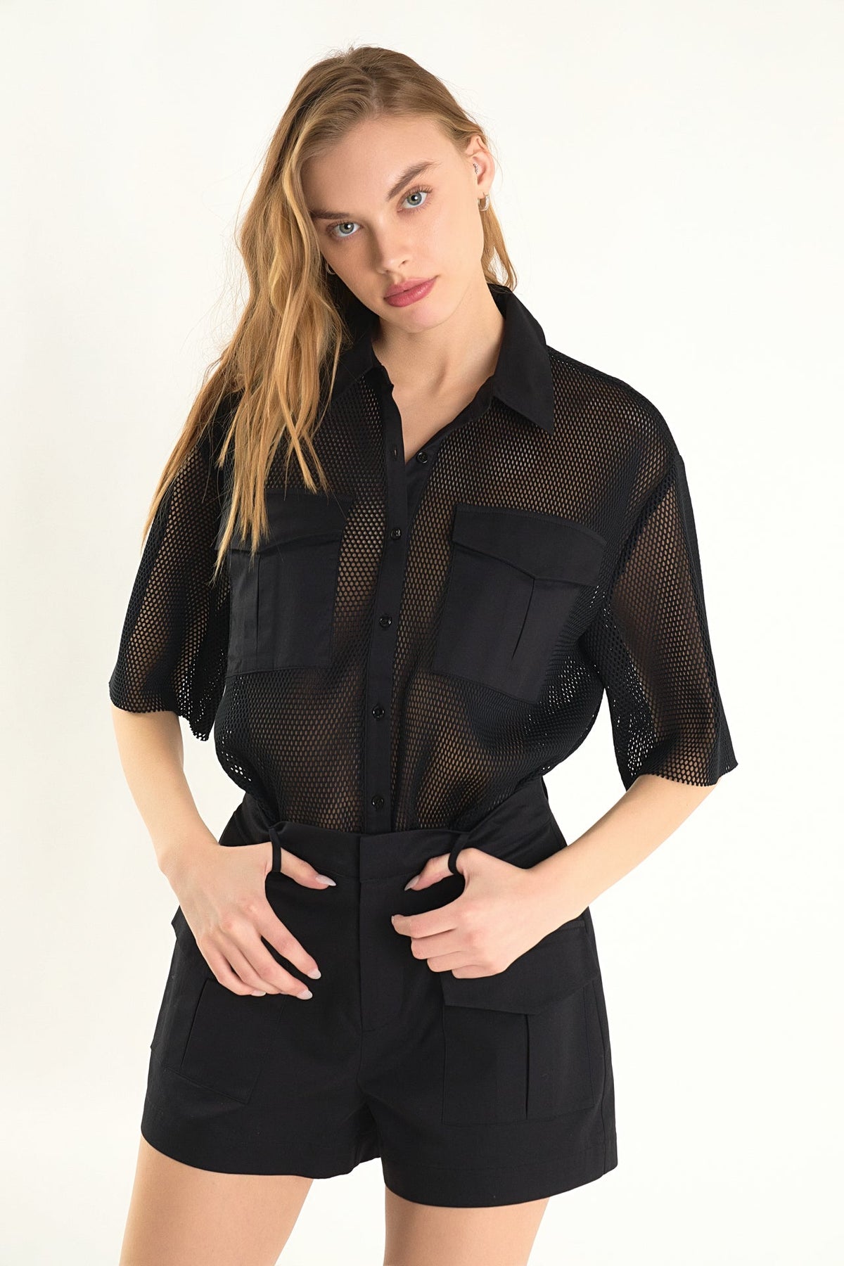 ENDLESS ROSE - Mesh Net Top with Pockets - TOPS available at Objectrare
