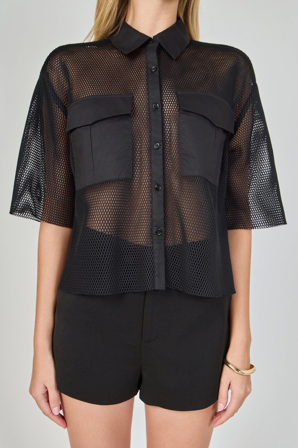 ENDLESS ROSE - Mesh Net Top with Pockets - TOPS available at Objectrare