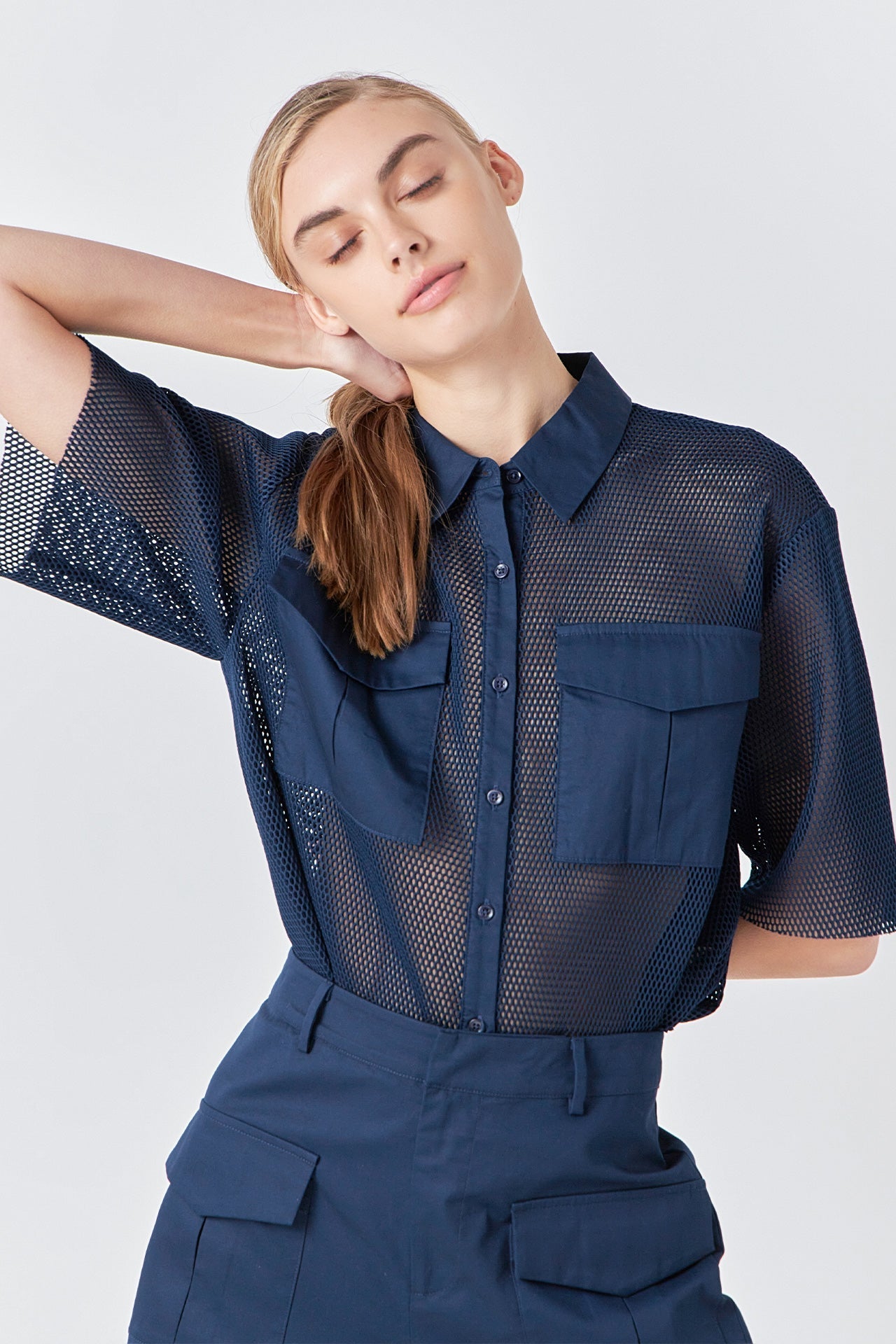 ENDLESS ROSE - Mesh Net Top with Pockets - TOPS available at Objectrare