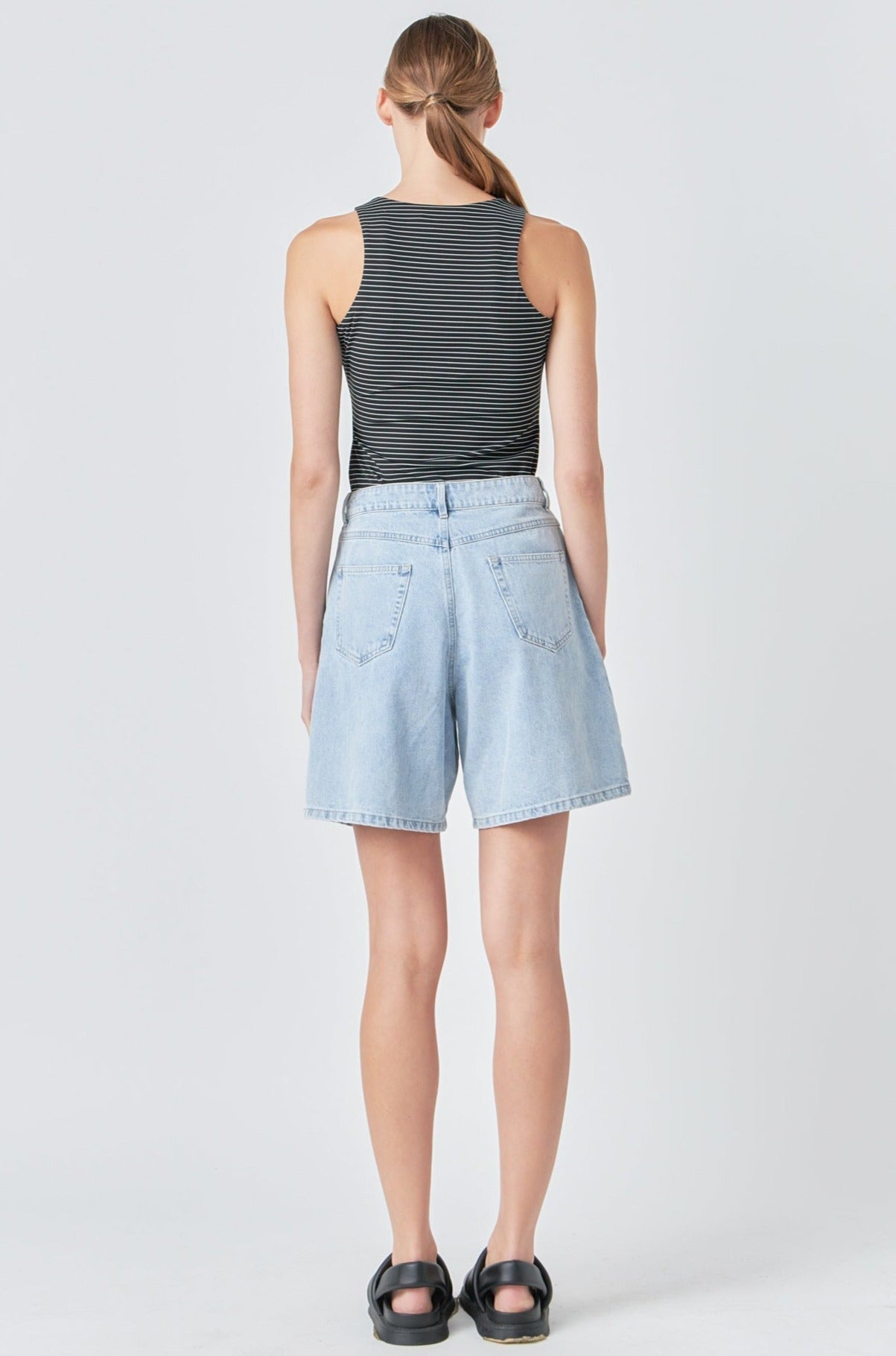 GREY LAB - Striped Bodysuit - BODYSUIT available at Objectrare