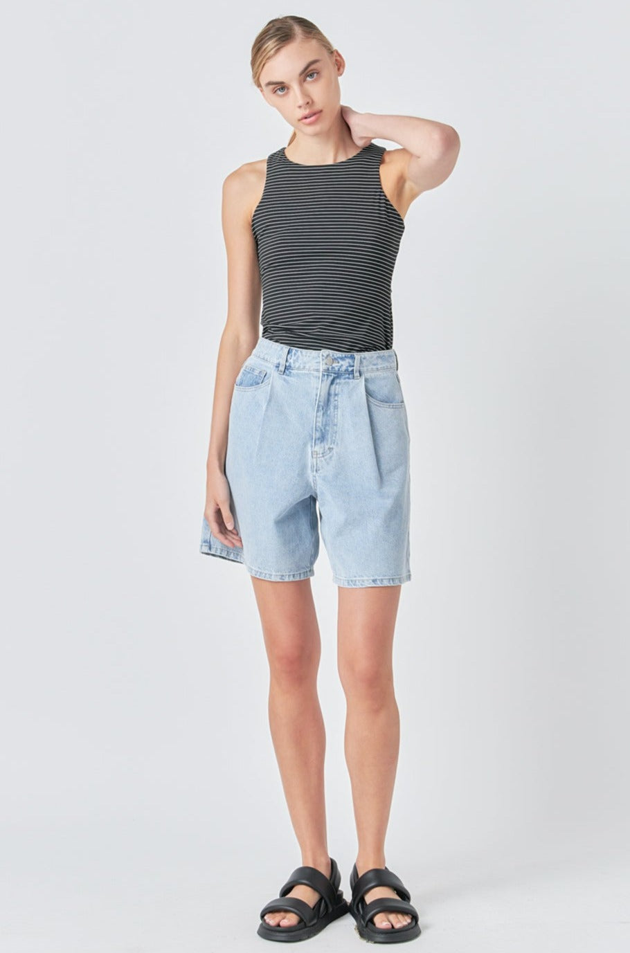 GREY LAB - Striped Bodysuit - BODYSUIT available at Objectrare