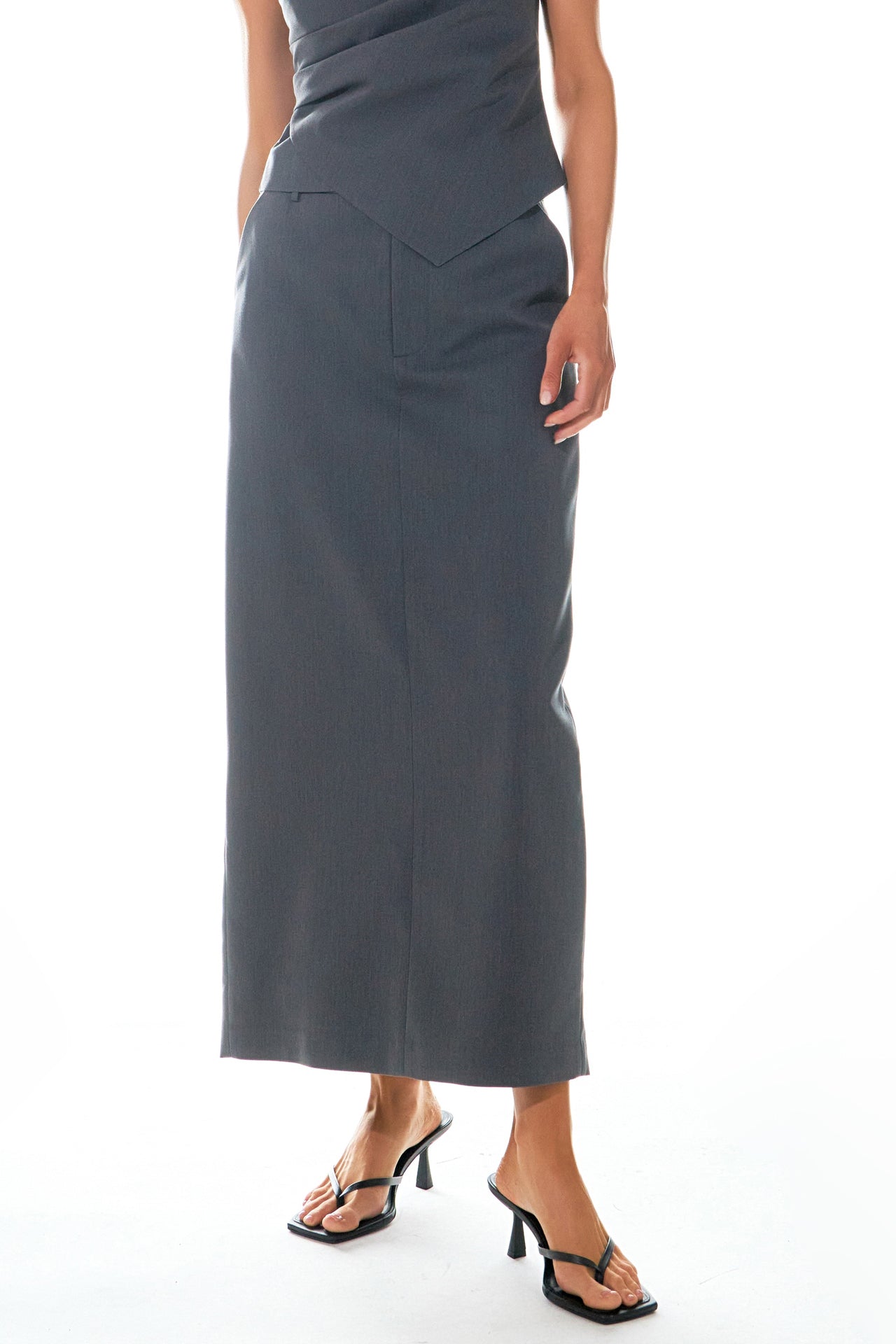 GREY LAB - Mid-Waisted Maxi Skirt - SKIRTS available at Objectrare